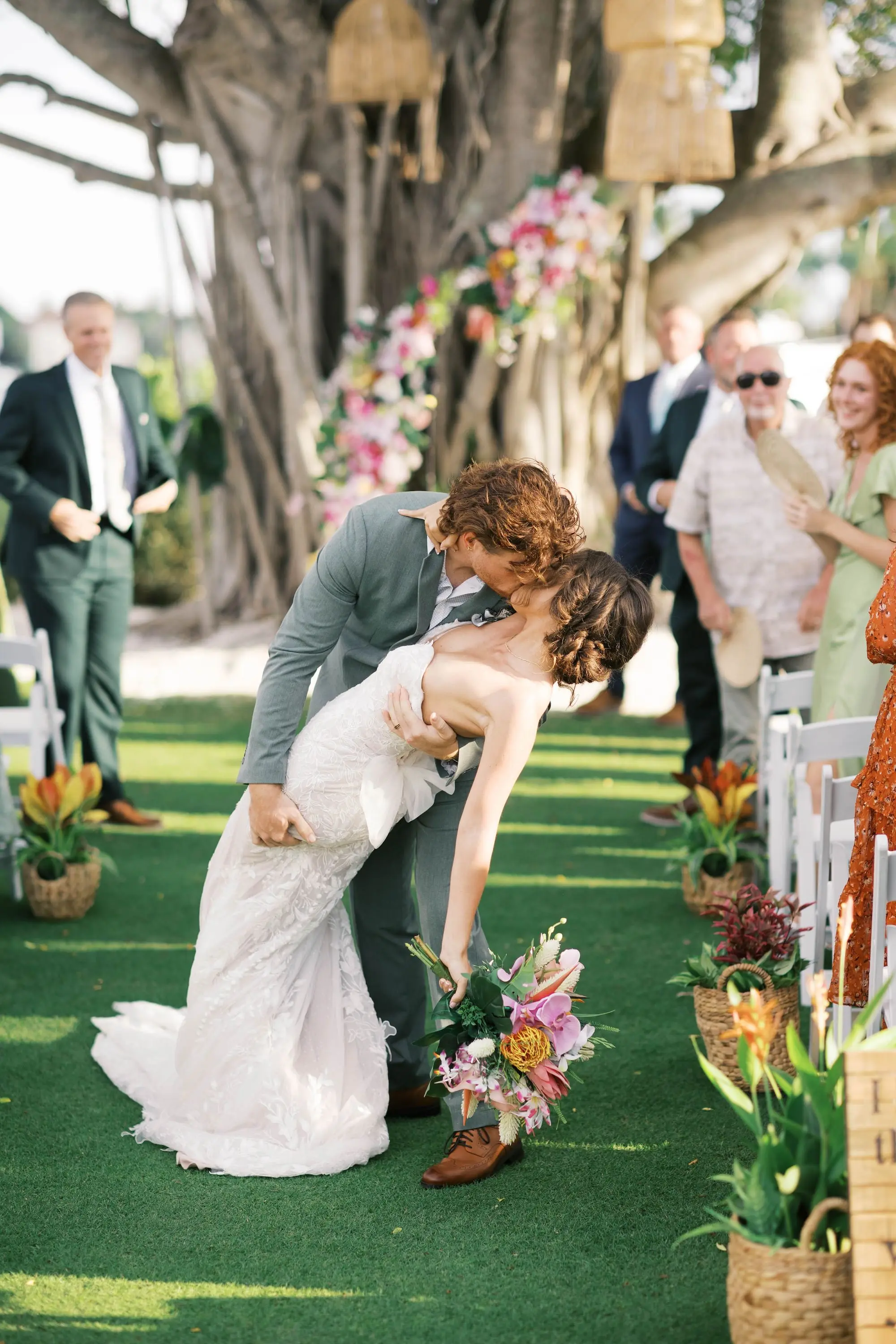 Bride and Groom Just Married Wedding Portrait