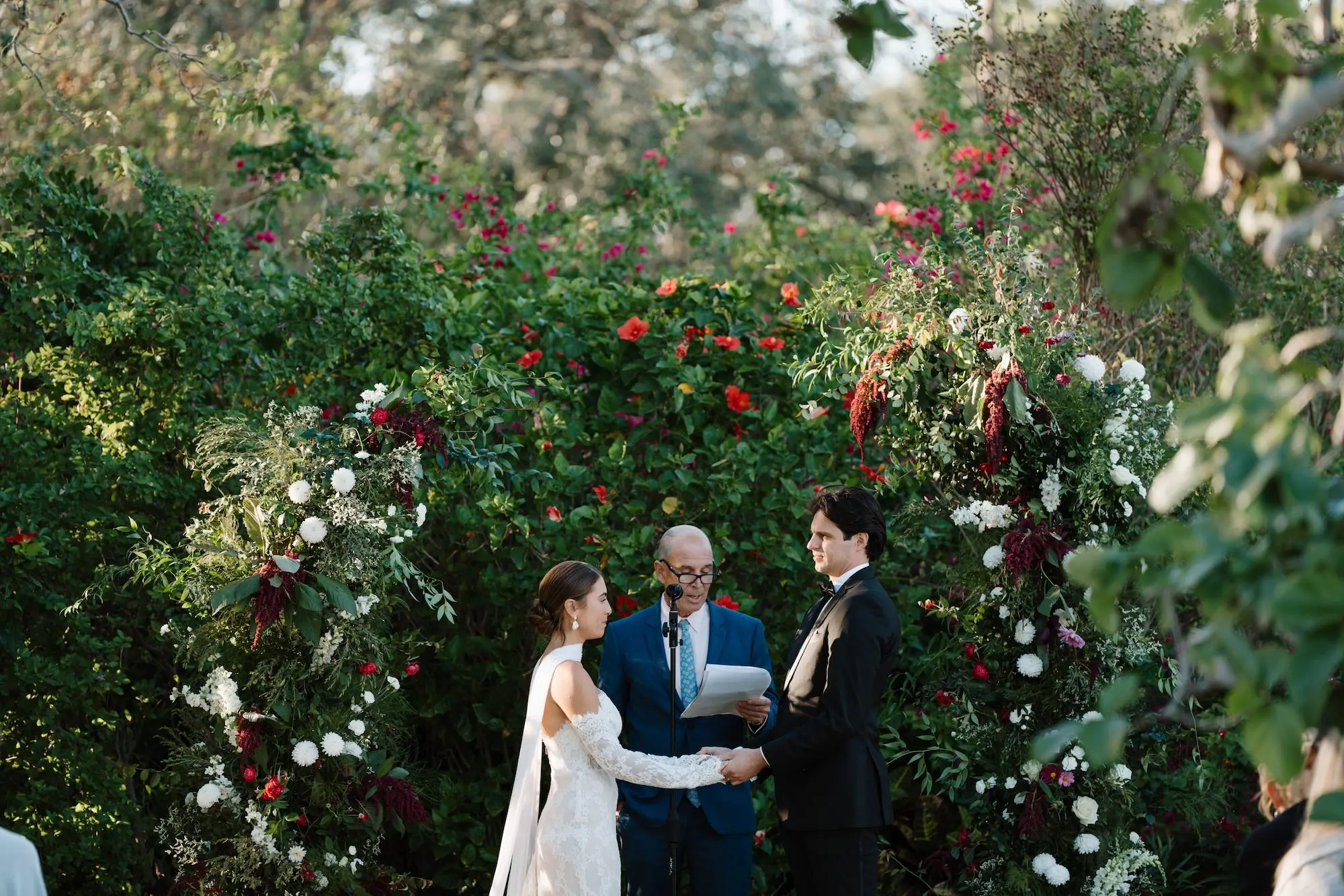 Elegant Green and White Outdoor Garden Party Wedding Ceremony Decor Ideas | Tampa Event Venue Davis Island Garden Club