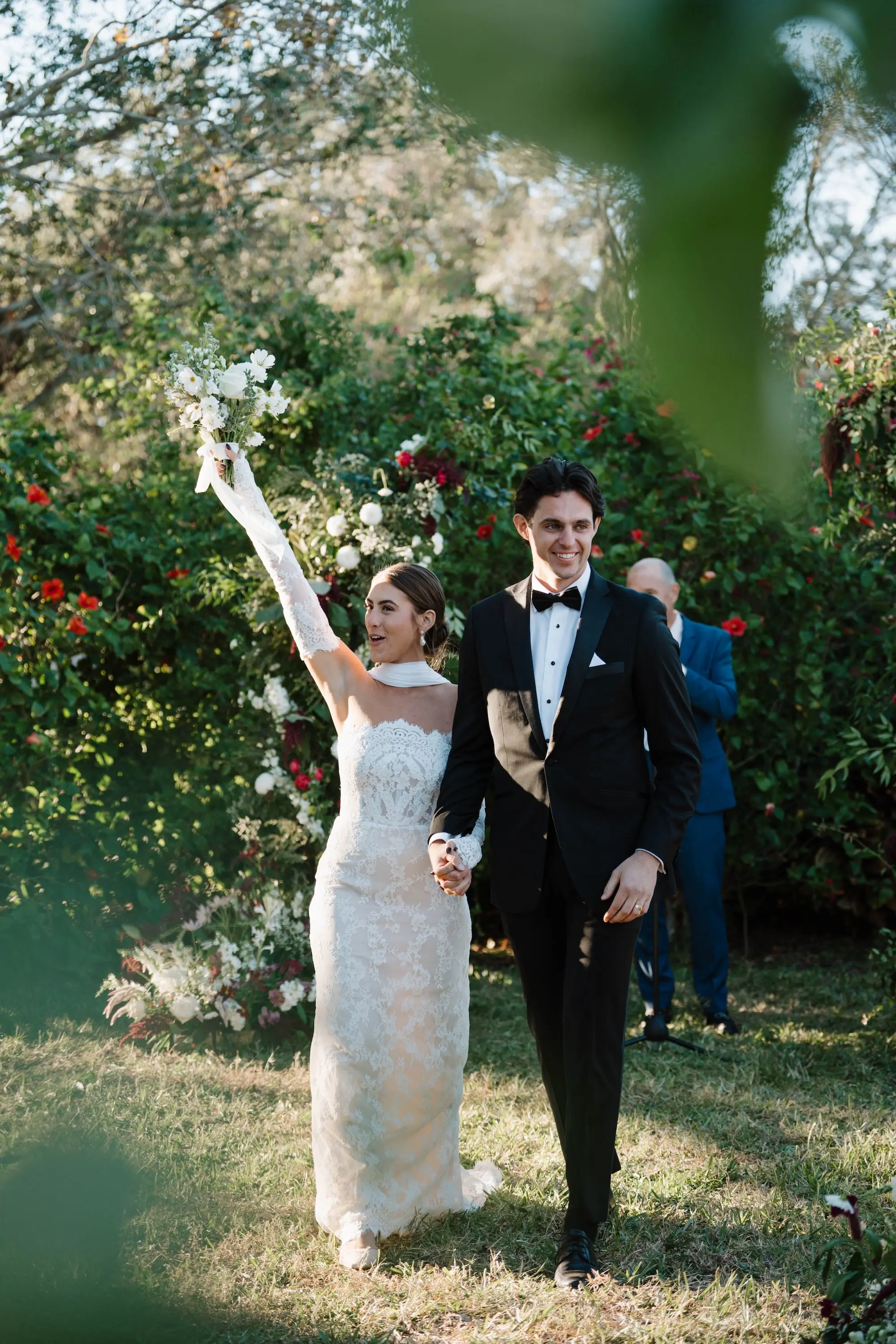 Bride and Groom Just Married Wedding Portrait