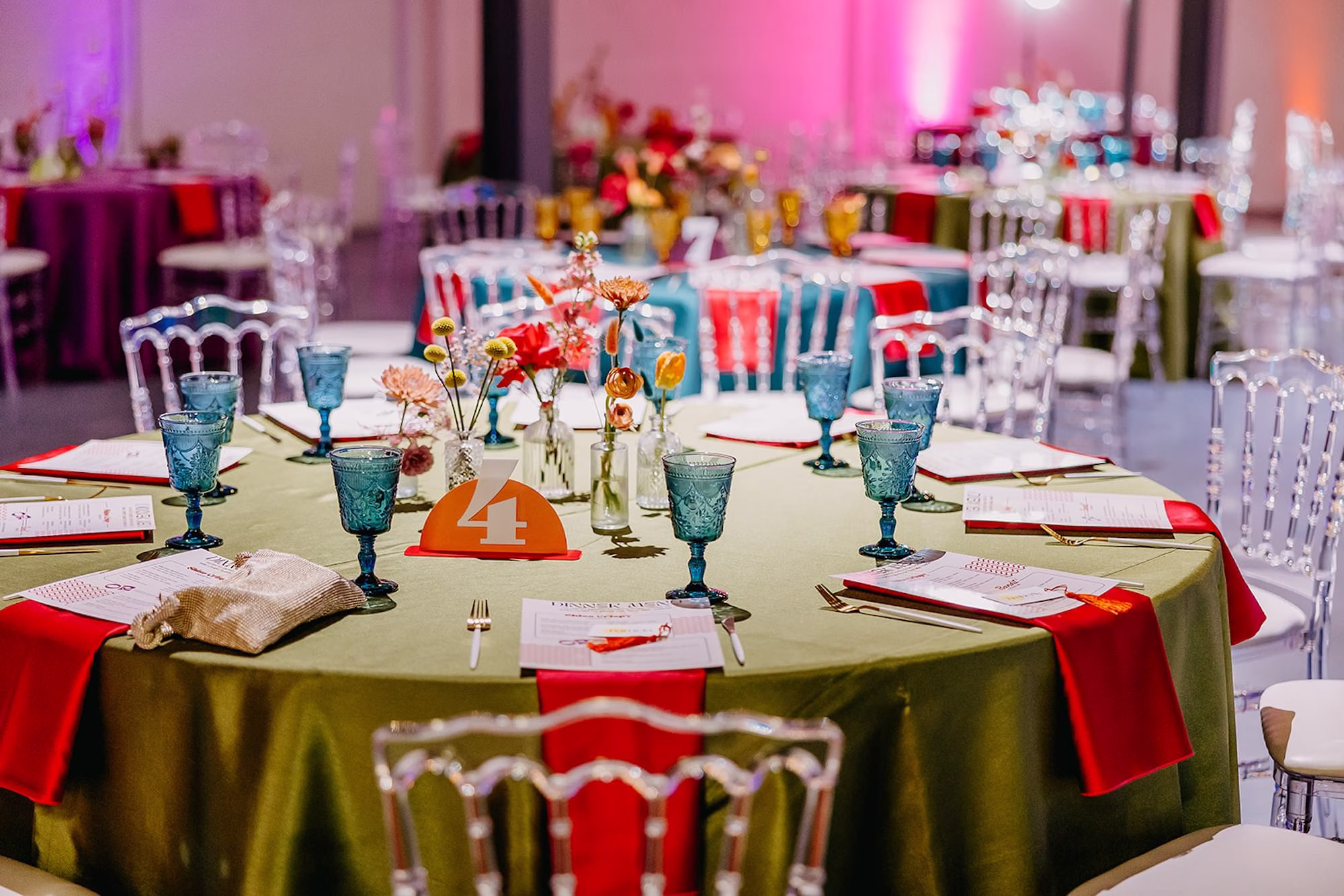 Vibrant Whimsical Disco Wedding Reception Decor Ideas | Tampa Bay Kate Ryan Event Rentals