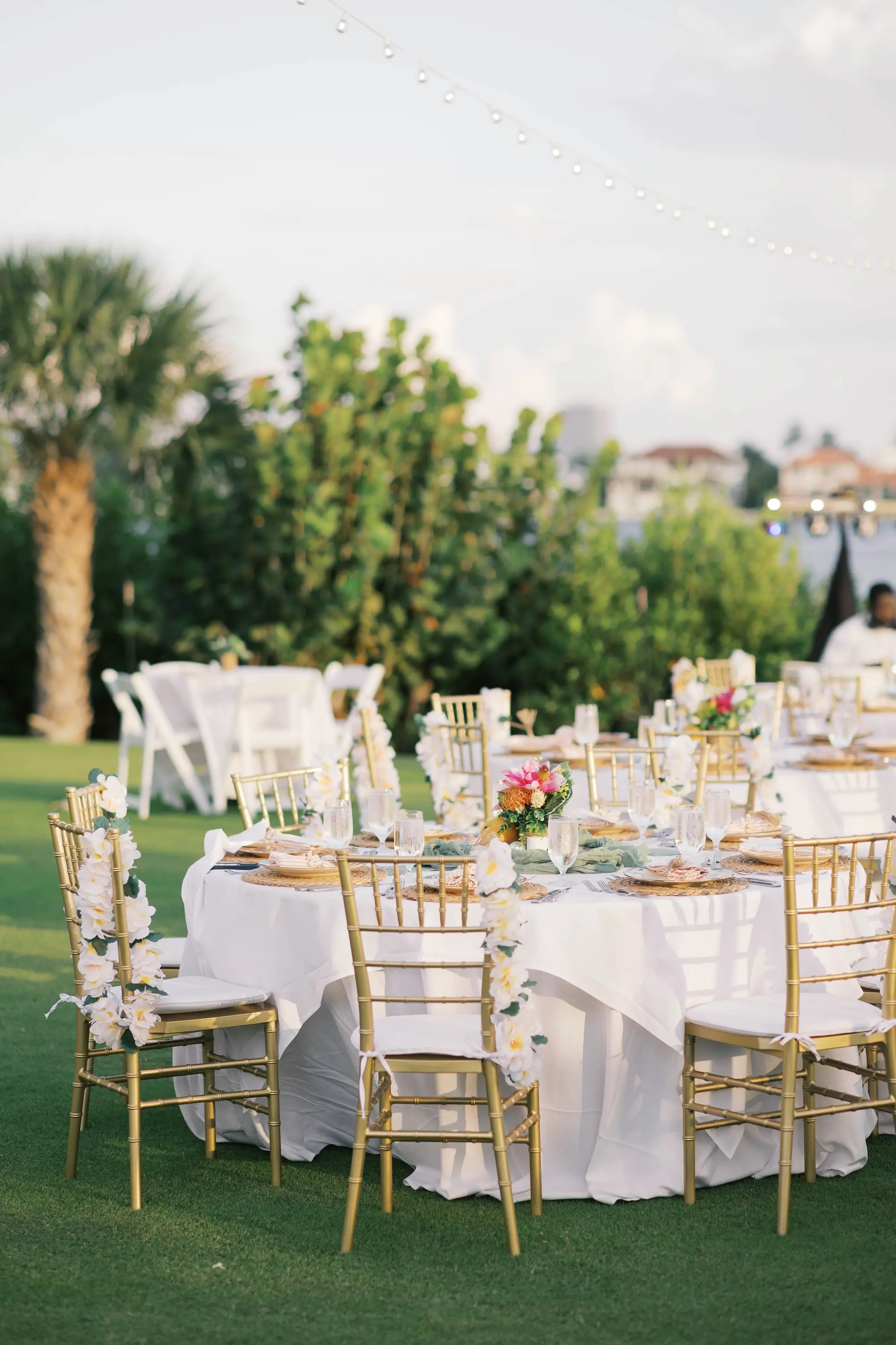 Whimsical Pink and Green Tropical Garden Wedding Reception Decor Inspiration | Sarasota Event Venue Resort at Longboat Key Club
