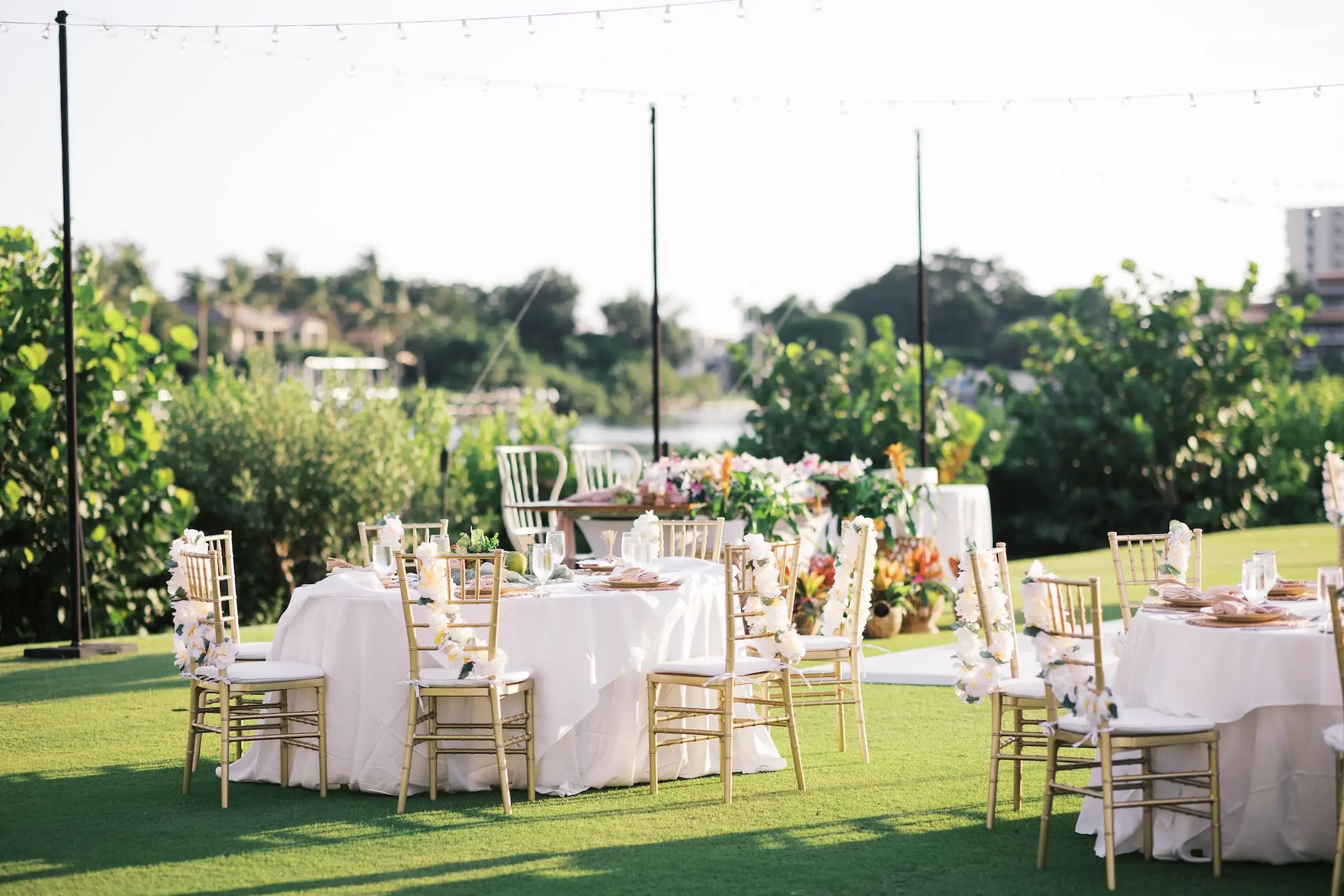 Whimsical Pink and Green Tropical Garden Wedding Reception Decor Inspiration | Sarasota Event Venue Resort at Longboat Key Club