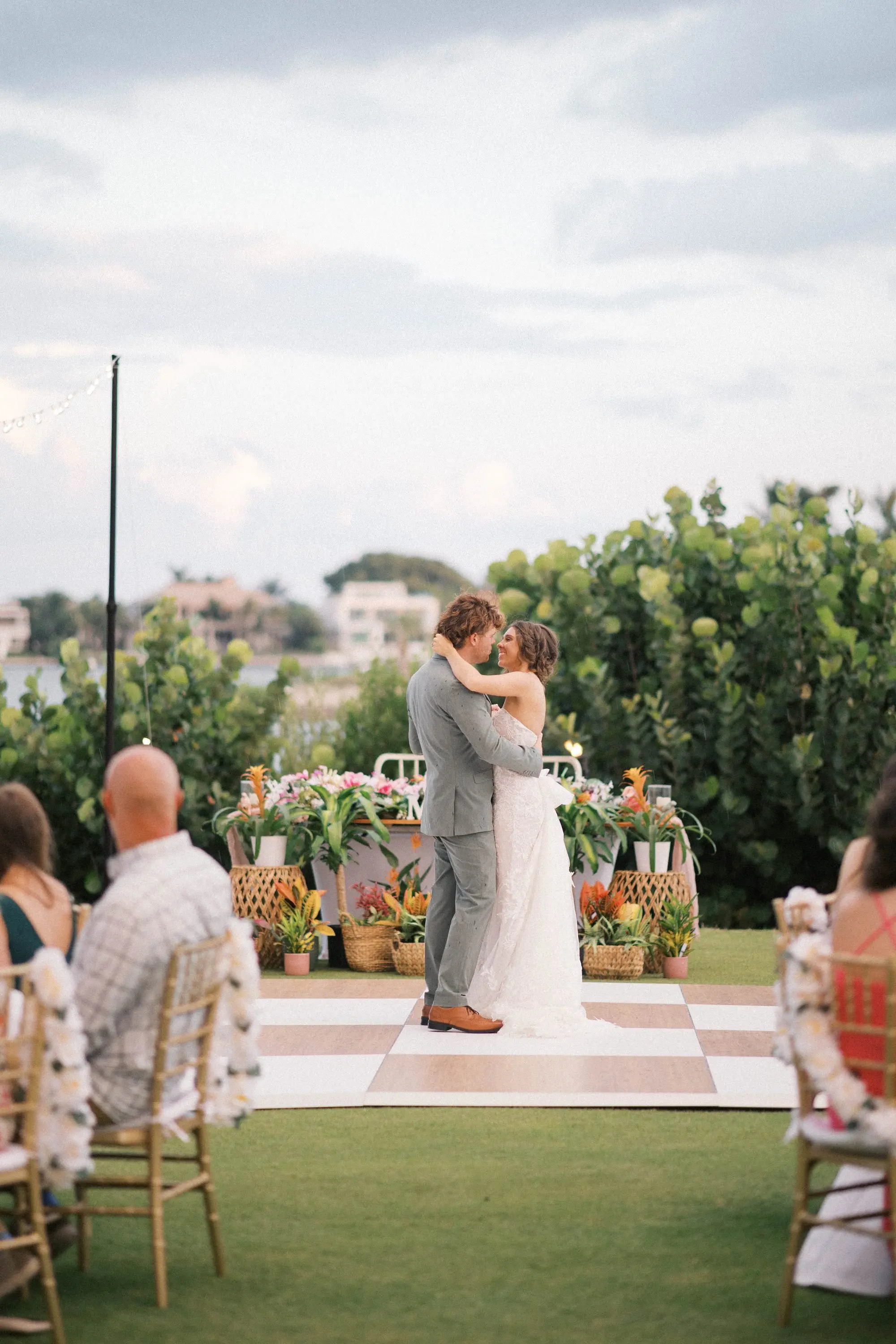 Bride and Groom First Dance Wedding Portrait | Sarasota Event Venue Resort at Longboat Key Club