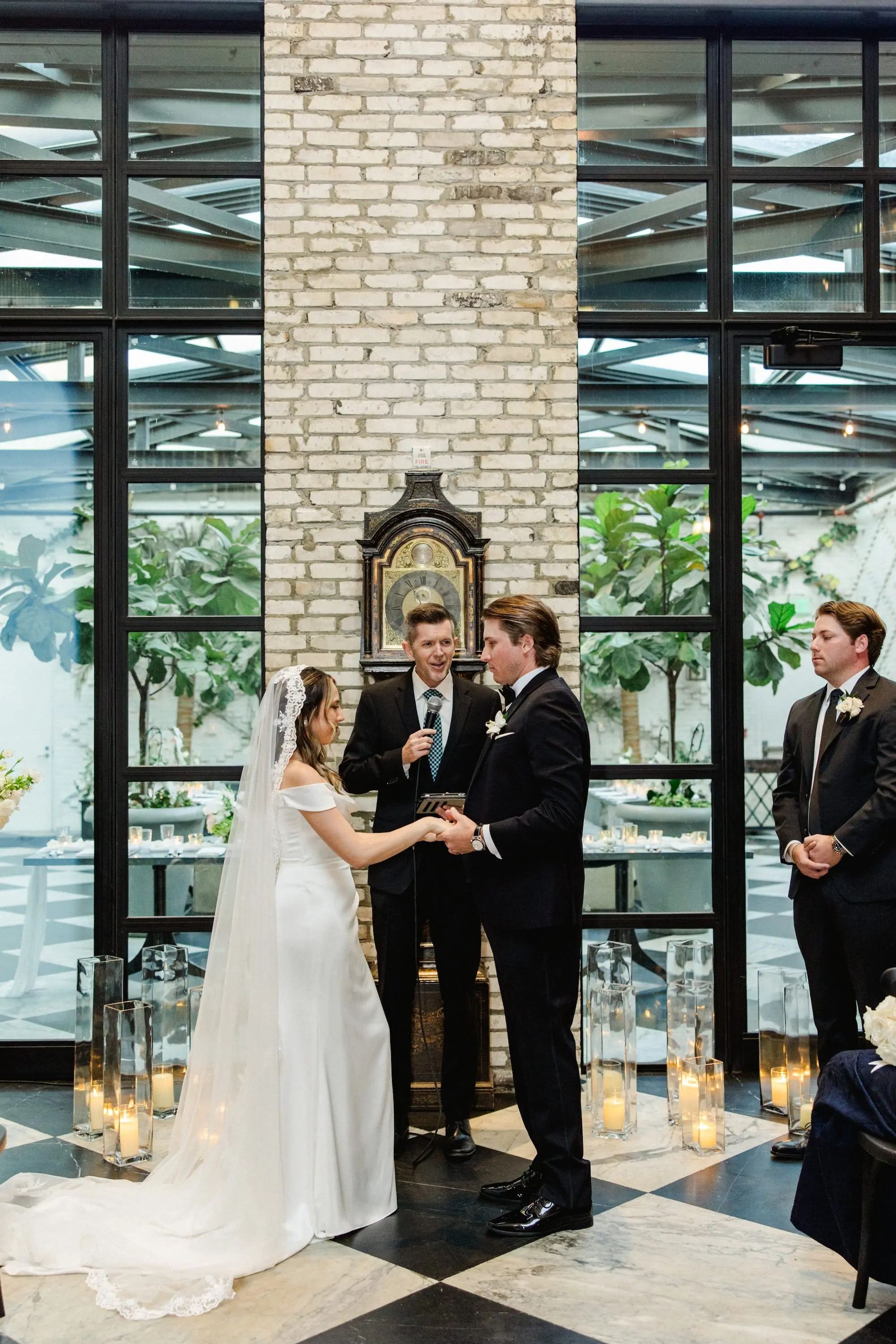 Timeless Black and White Wedding Ceremony Inspiration | South Tampa Content Creator Behind The Vows