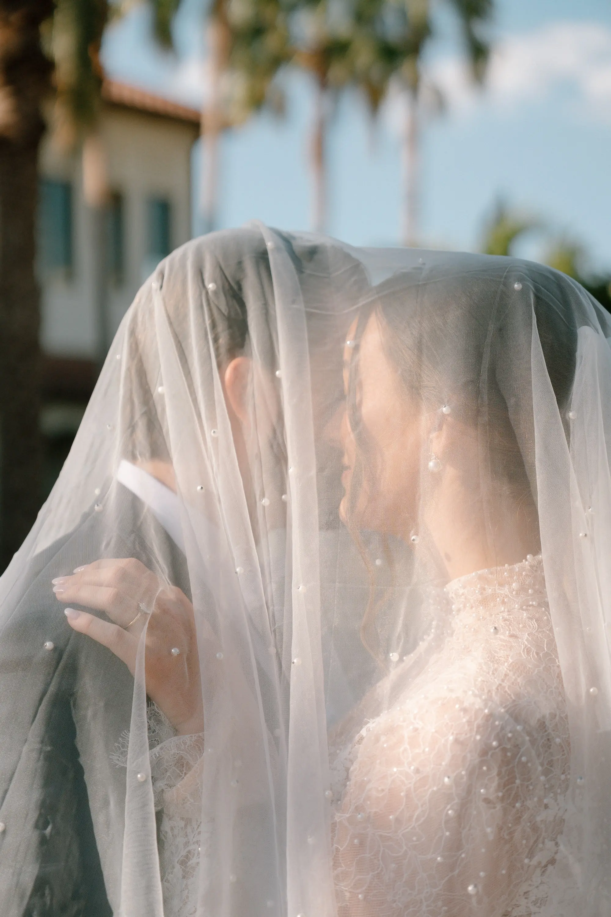 Bride and Groom First Look Wedding Portrait | Tampa Bay Photographer Amber Yonker Photography | Videographer Pine and Forge