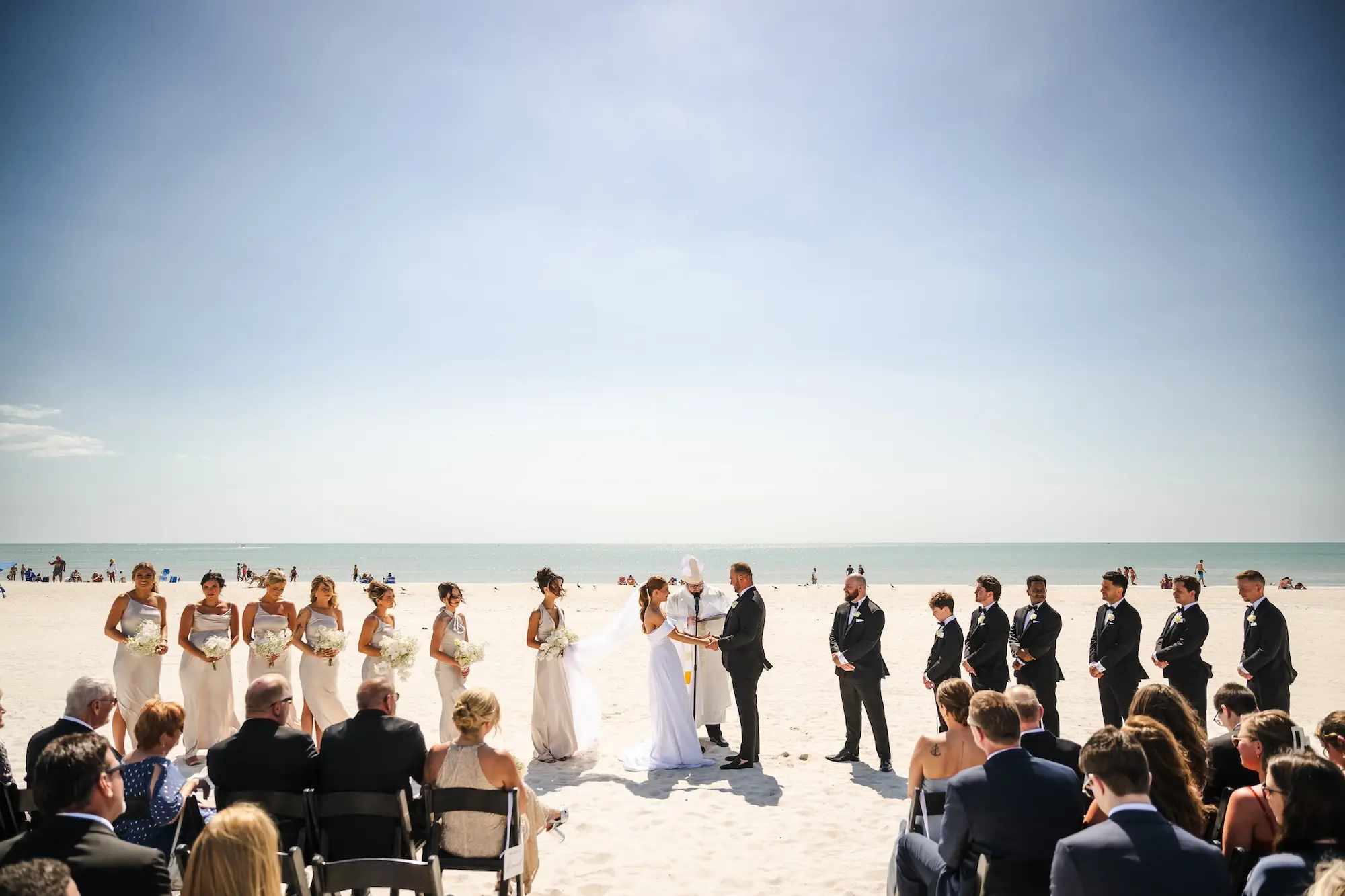 Bride and Groom Wedding Ceremony Vow Exchange Wedding | St Pete Event Venue Tradewinds Island Resort | Tampa Bay Videographer Iyrus Weddings