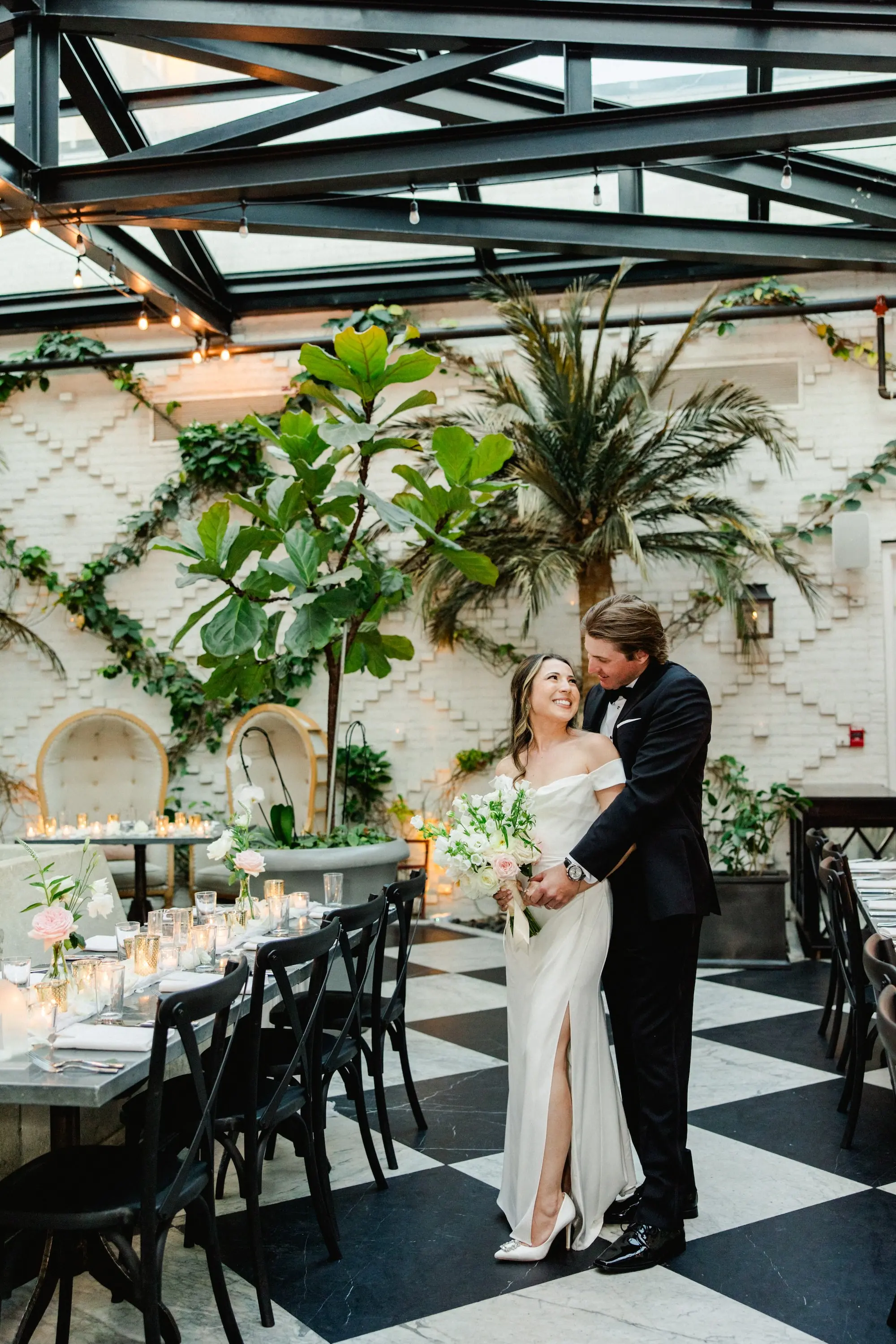 Bride and Groom Wedding Portrait | Tampa Bay Content Creator Behind The Vows | Event Venue Oxford Exchange