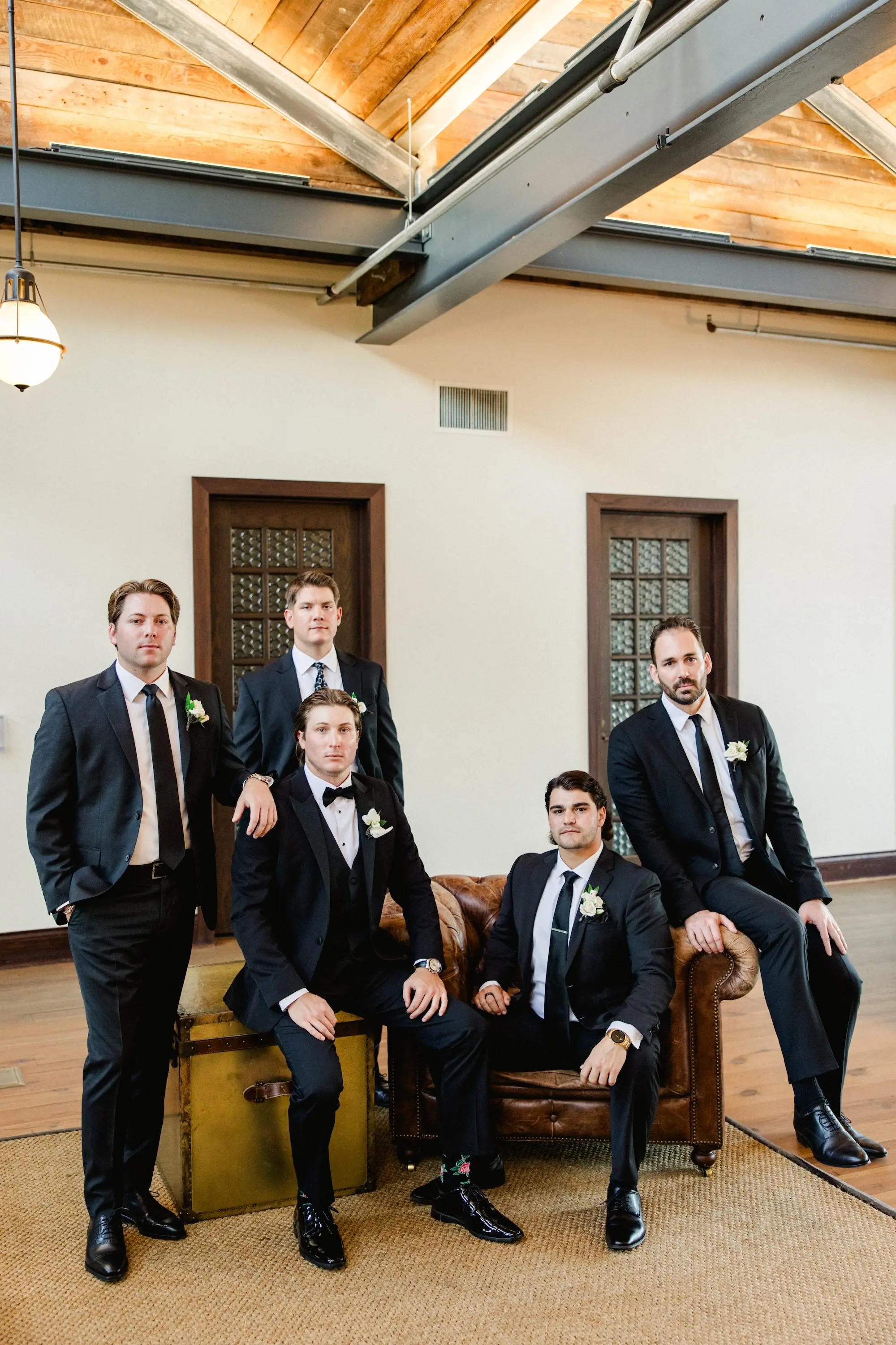 Groom with Groomsmen Wedding Portrait