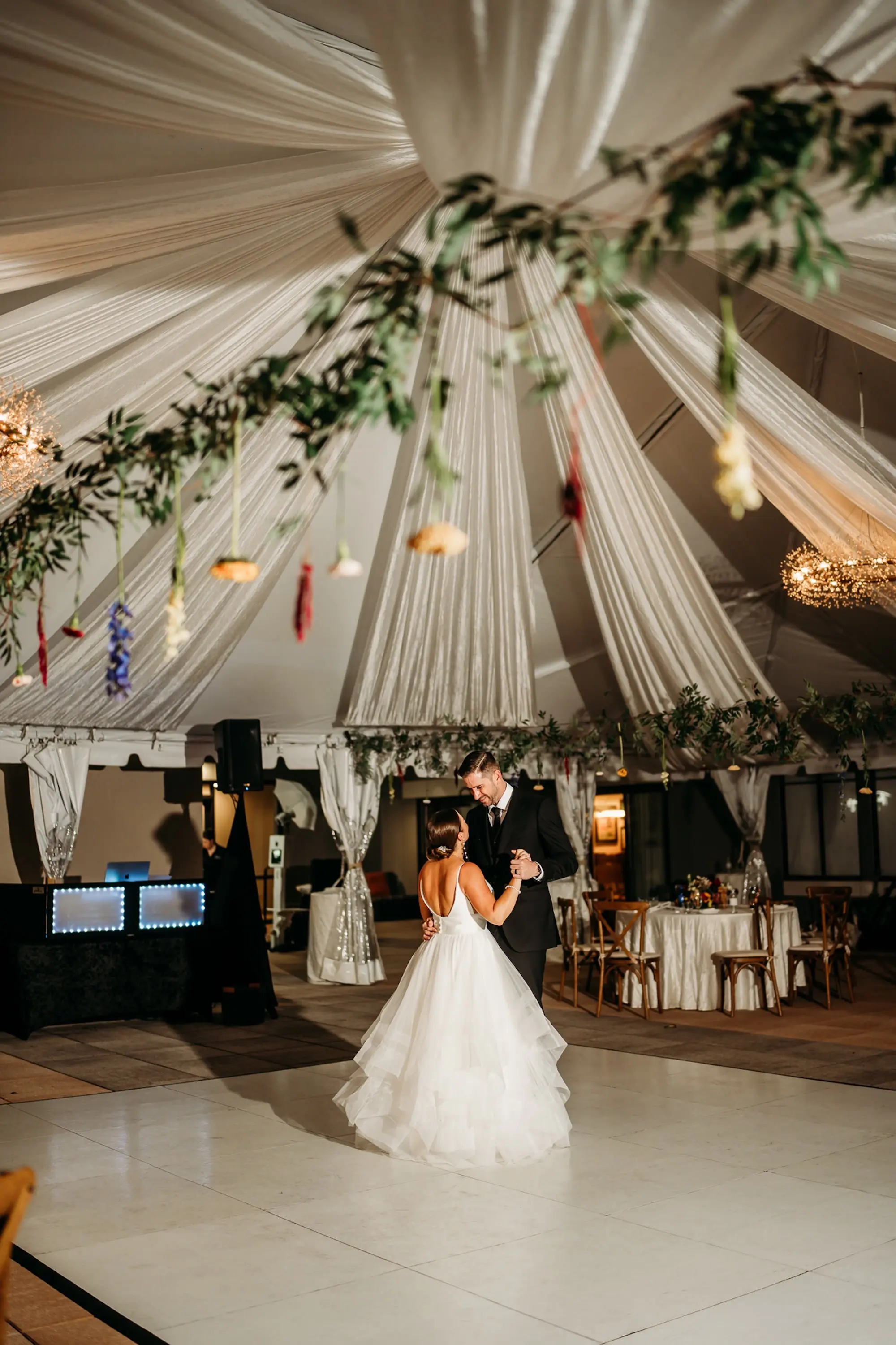 Bride and Groom Private Last Dance Wedding Portrait | Tampa Bay Photographer Sabrina Autumn Photography | DJ Grant Hemond and Associates | Event Venue The Epicurean