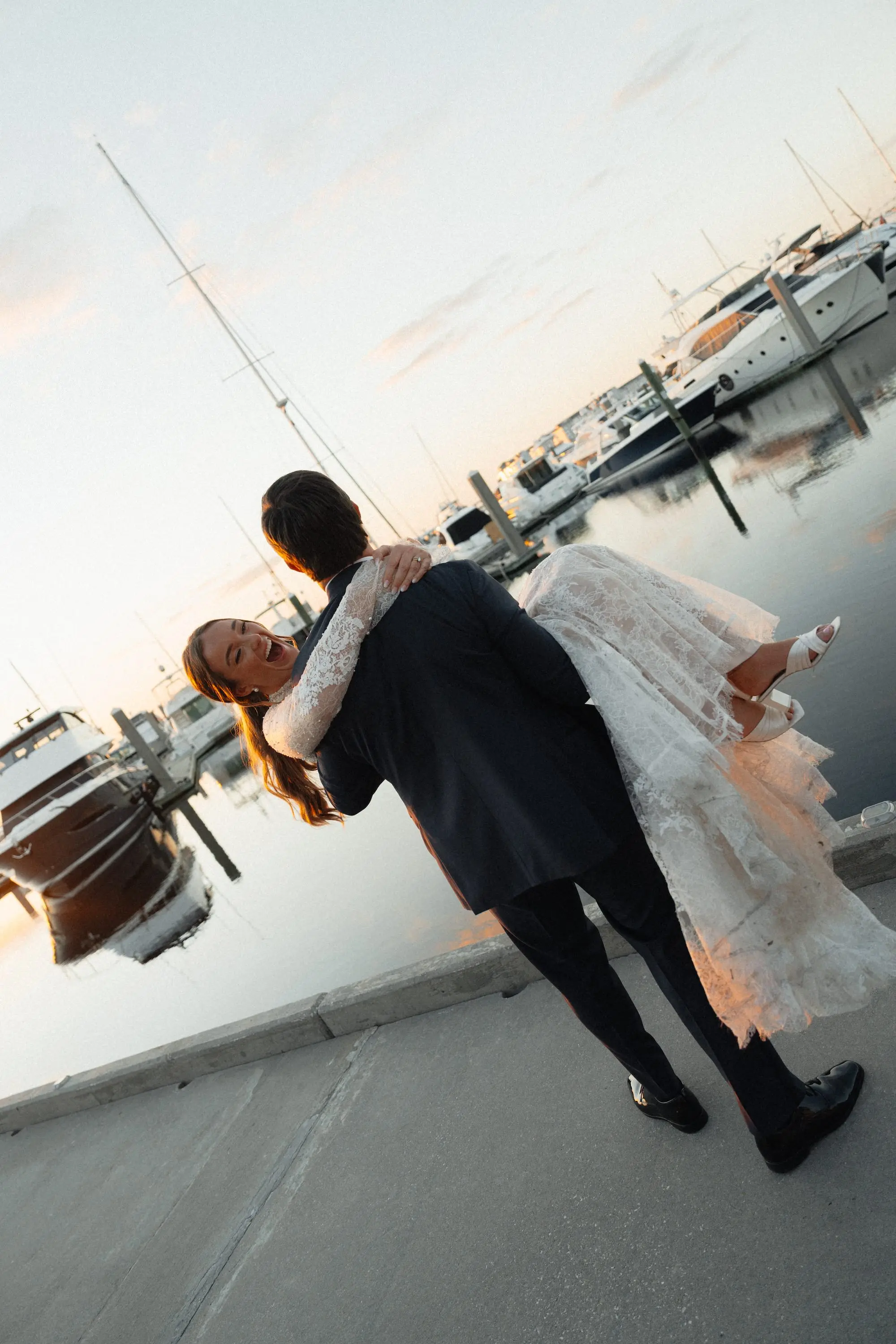 Bride and Groom Wedding Portrait | Tampa Bay Photographer Amber Yonker Photography | Videographer Pine and Forge | Event Venue Westshore Yacht Club