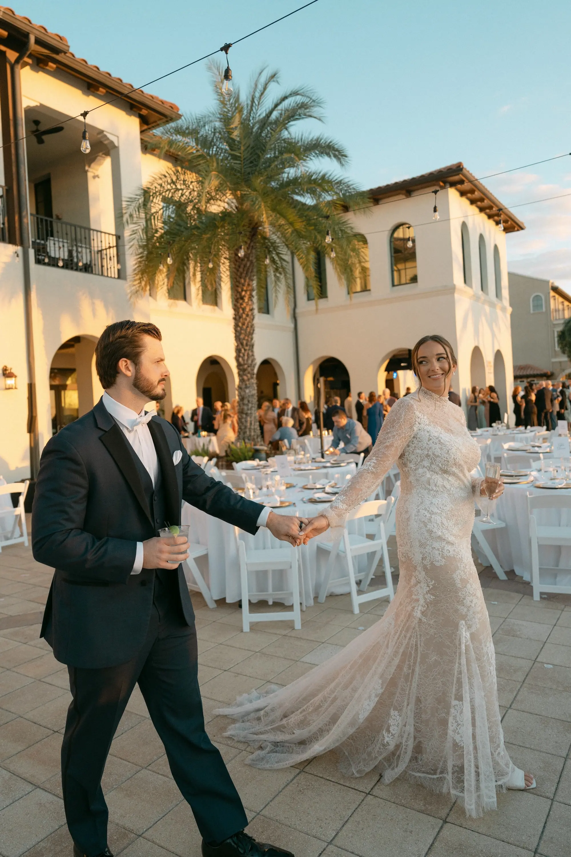 Bride and Groom Just Married Wedding Portrait | Tampa Bay Event Venue Westshore Yacht Club | Photographer Amber Yonker Photography | Videographer Pine and Forge