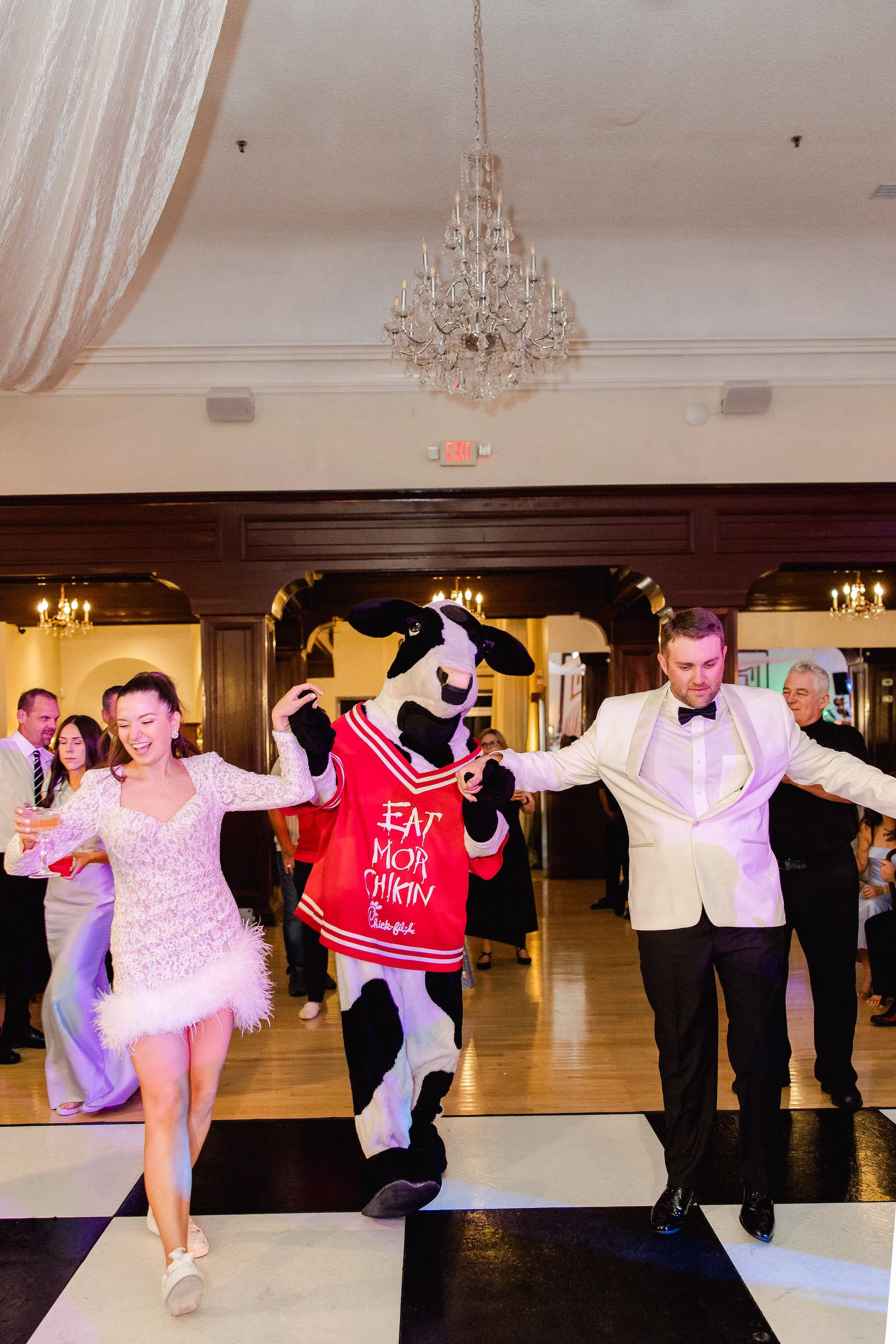 Bride and Groom Chickfila Wedding Reception Inspiration