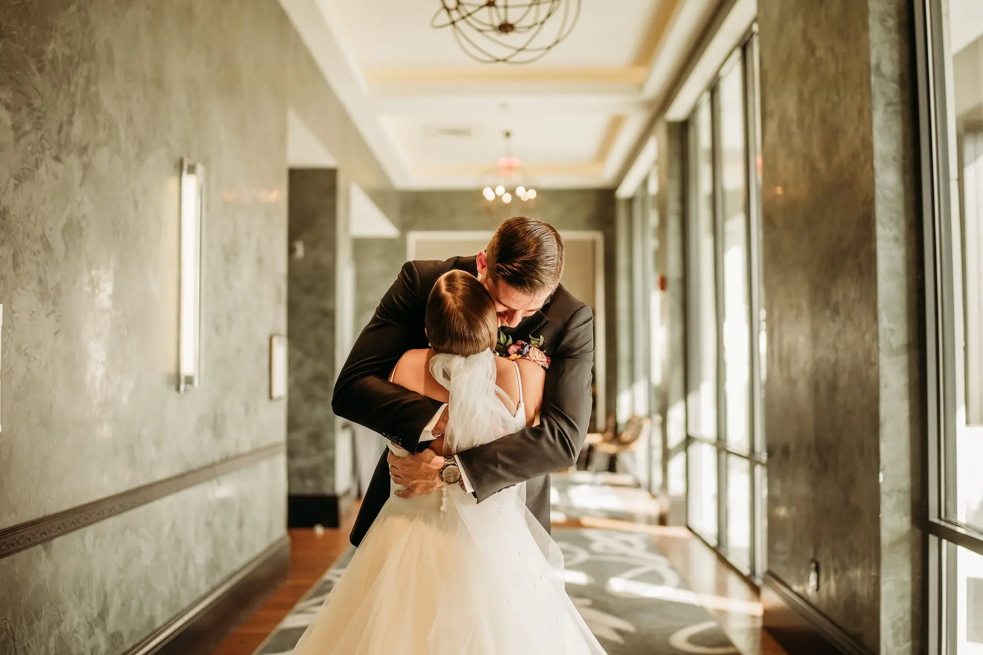 Bride and Groom First Look Wedding Portrait | Tampa Bay Photographer Sabrina Autumn Photography