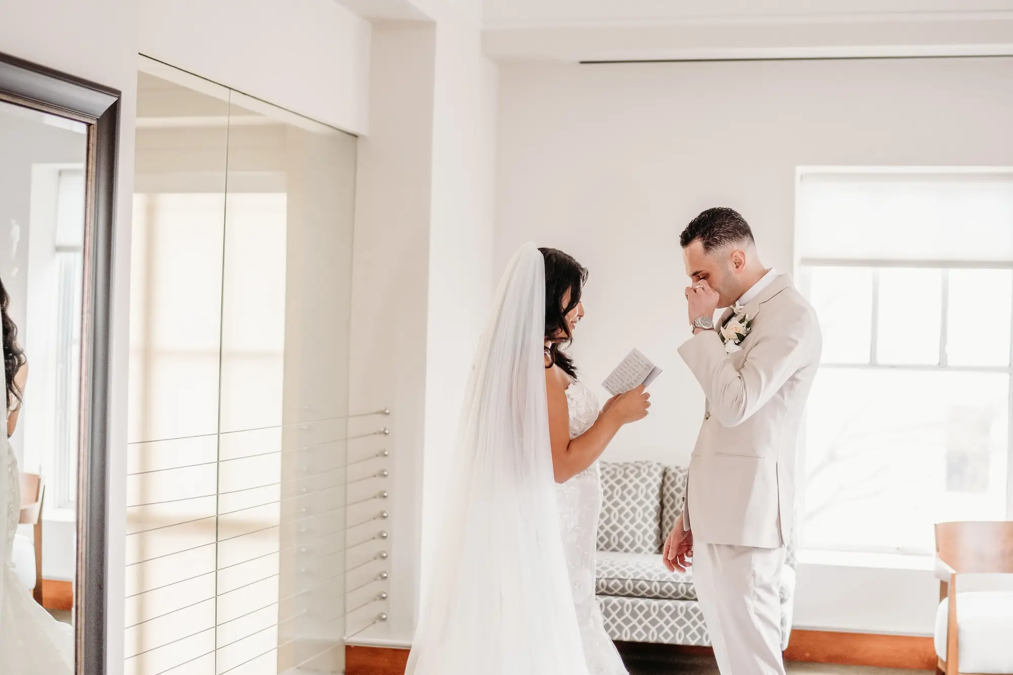Bride and Groom Private Wedding Vow Exchange