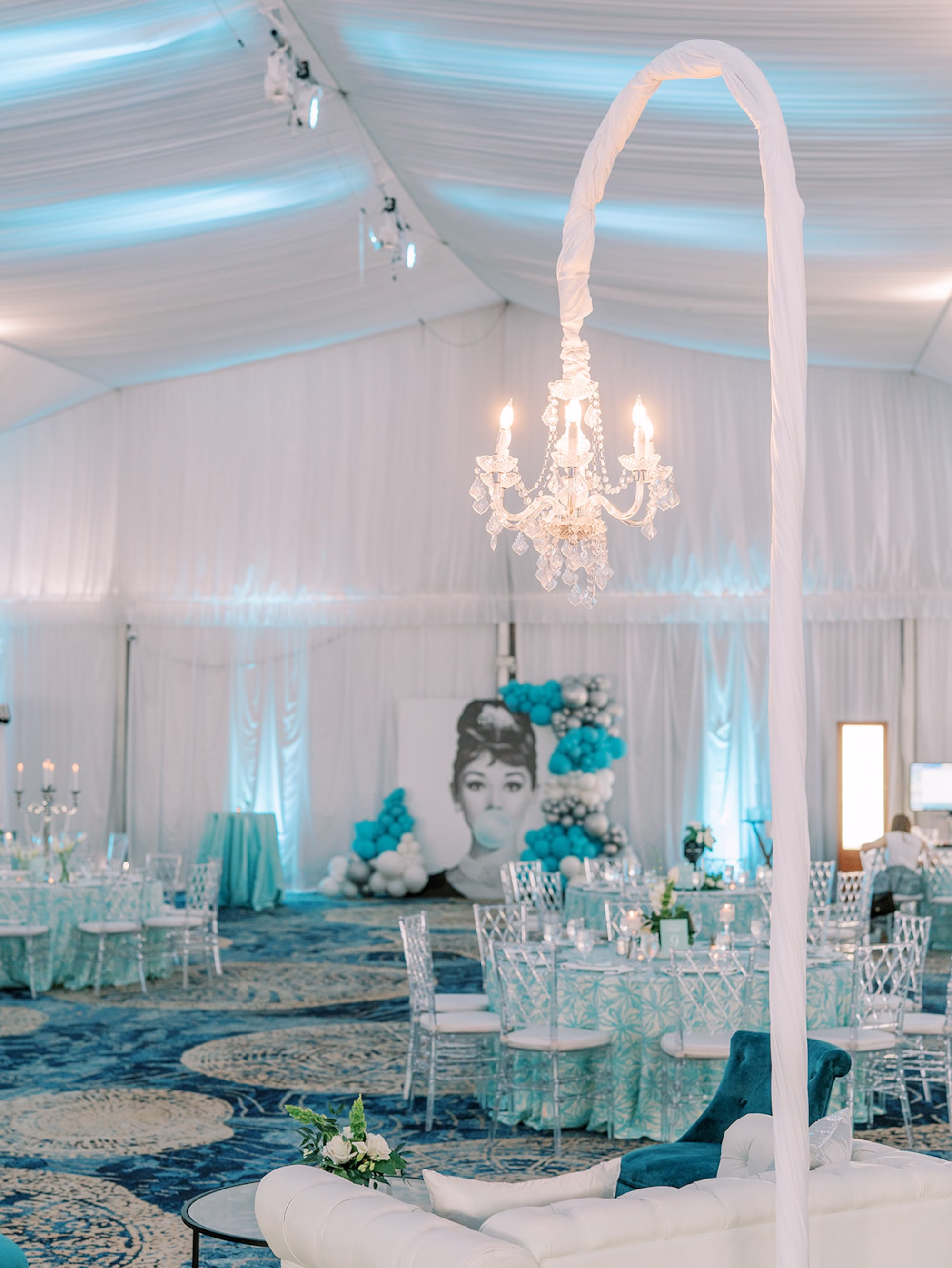 Breakfast at Tiffanys Blue Inspired Wedding Bridal Shower Ideas | St Pete Venue TradeWinds Resort | Chandelier Gabro Event Services