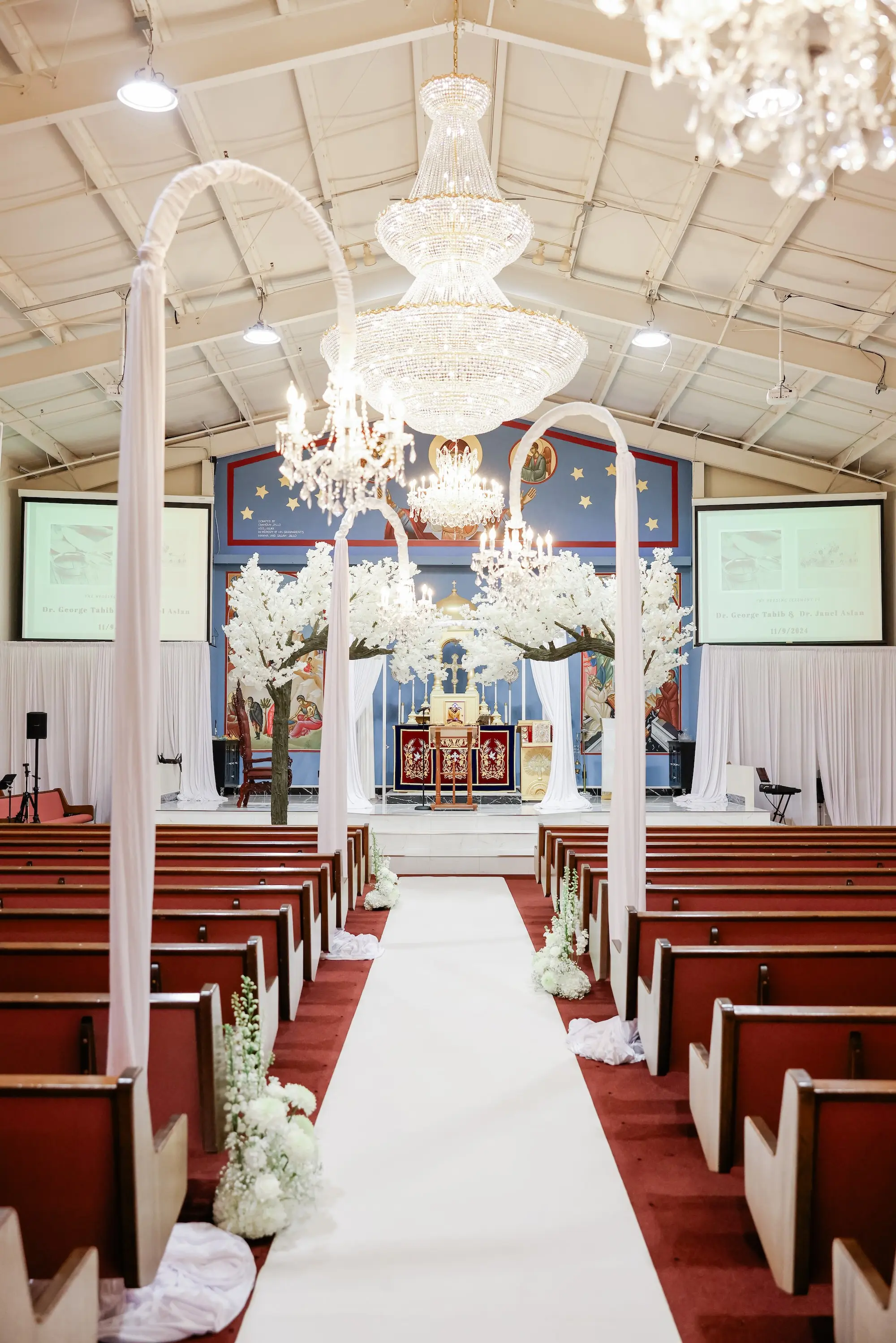 Luxurious Wedding Ceremony Decor Ideas | Tampa Bay Event Venue St Athanasius Syriac Orthodox Church | Planner Special Moments Event Planning