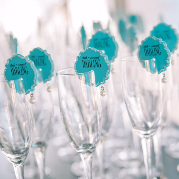 Breakfast at Tiffanys Blue Inspired Wedding Bridal Shower Ideas | Drink Tags