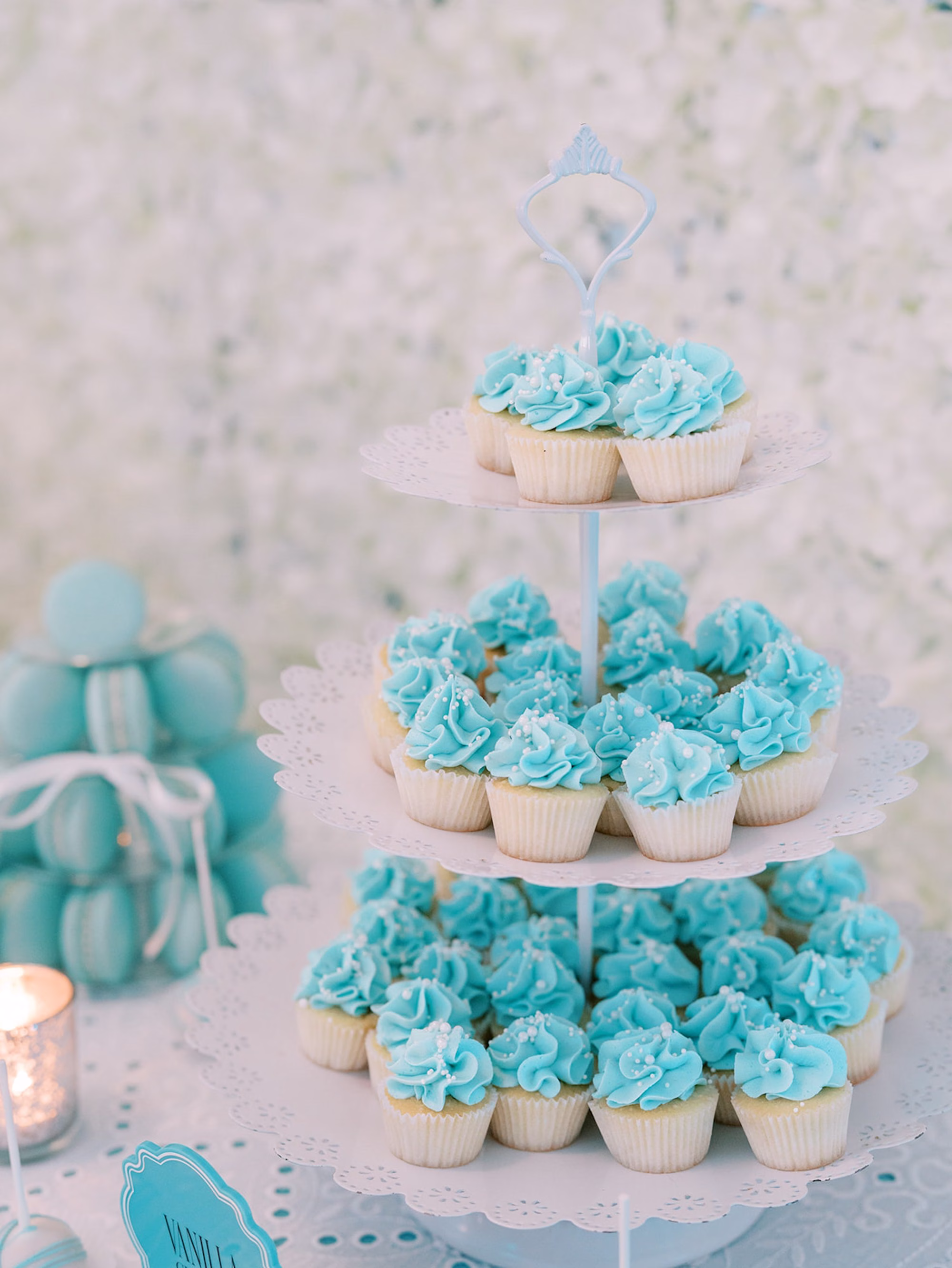 Breakfast at Tiffanys Blue Inspired Wedding Bridal Shower Ideas | Cupcake Dessert Table Ideas