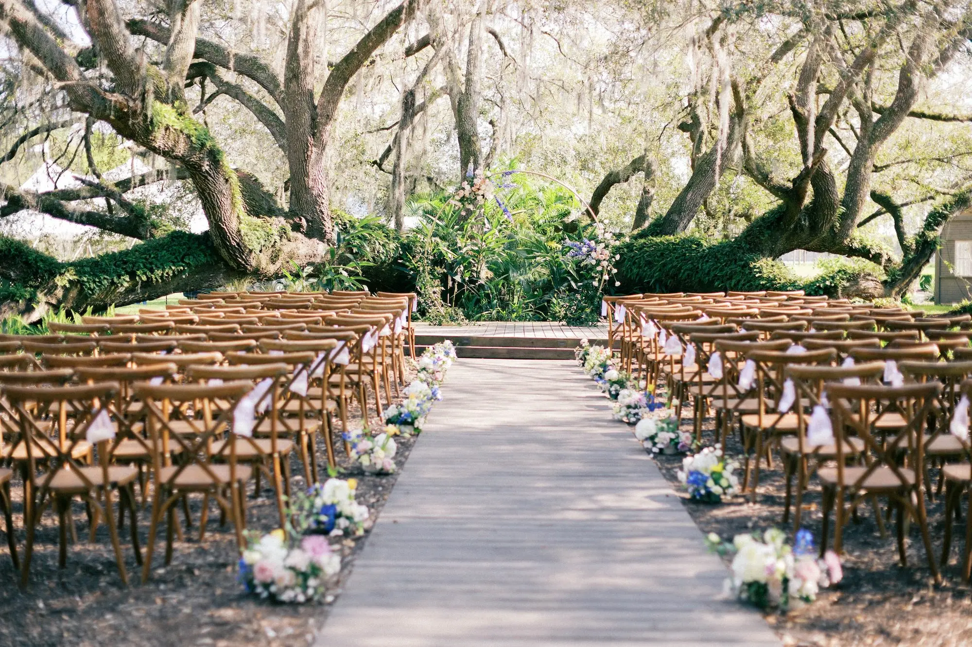 Spring Outdoor Garden Wedding Ceremony Decor Inspiration | Tampa Wedding Venue Mill Pond Estate