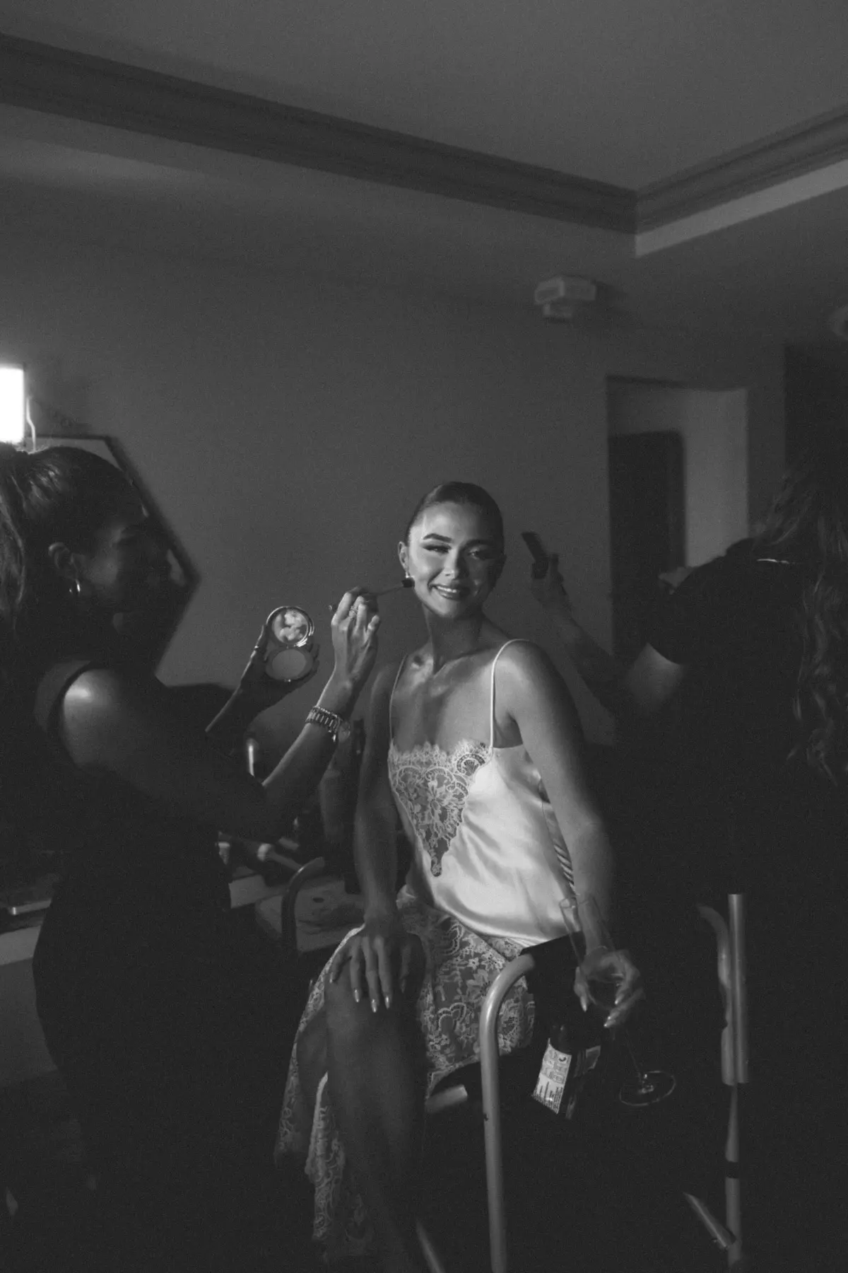 2Luxurious Ivory Neutral Ballroom Wedding Inspiration - “Best Of” 2025: Wedding Portraits Bride Getting Ready Wedding Portrait
