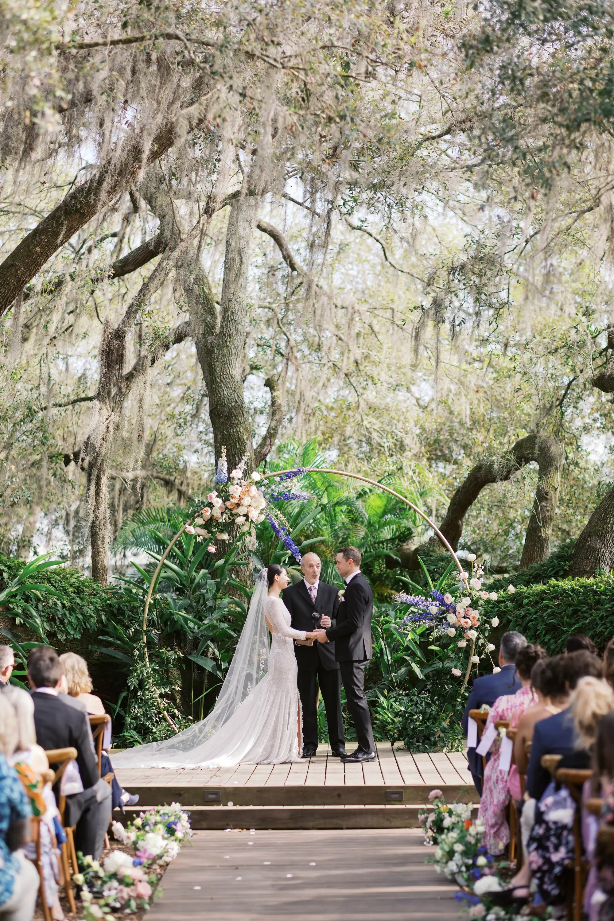 Romantic Pastel Garden Party Wedding Ceremony Ideas | Tampa Bay Event Venue Mill Pond Estate