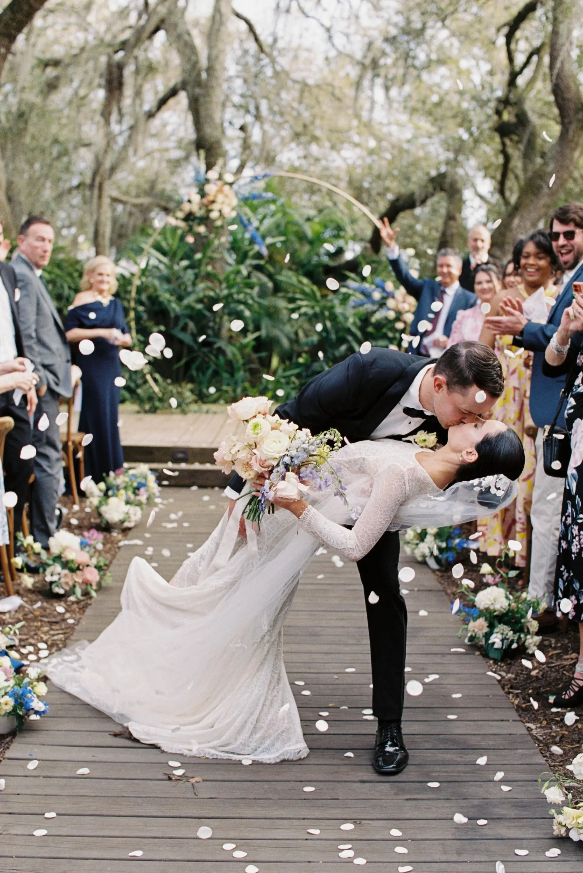 Bride and Groom Just Married Wedding Portrait | Tampa Bay Content Creator Behind The Vows