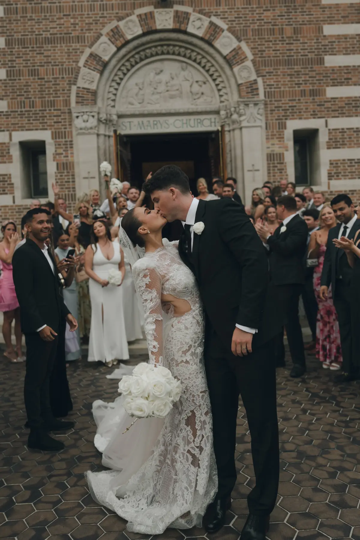 38Luxurious Ivory Neutral Ballroom Wedding Inspiration St Pete Our Lady of Grace Catholic Church - “Best Of” 2025: Wedding Portraits Bride and Groom Just Married Wedding Portrait