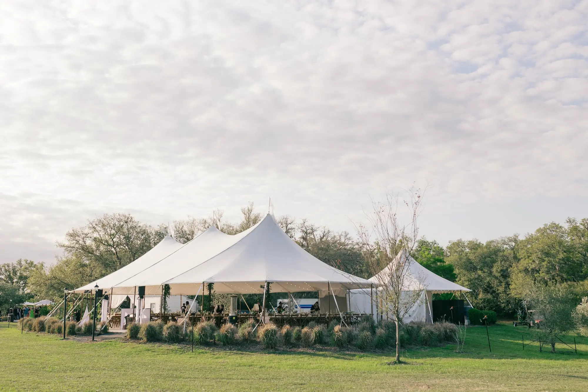 Romantic Pastel Tented Garden Wedding Reception Decor Ideas | Tampa Bay Event Venue Mill Pond Estate