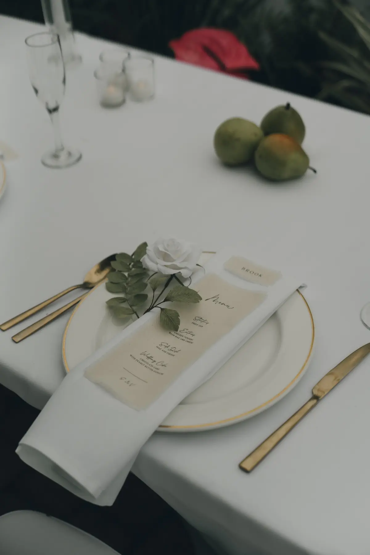 Vintage Italian Inspired Central Florida Wedding Reception Place Setting Decor Ideas