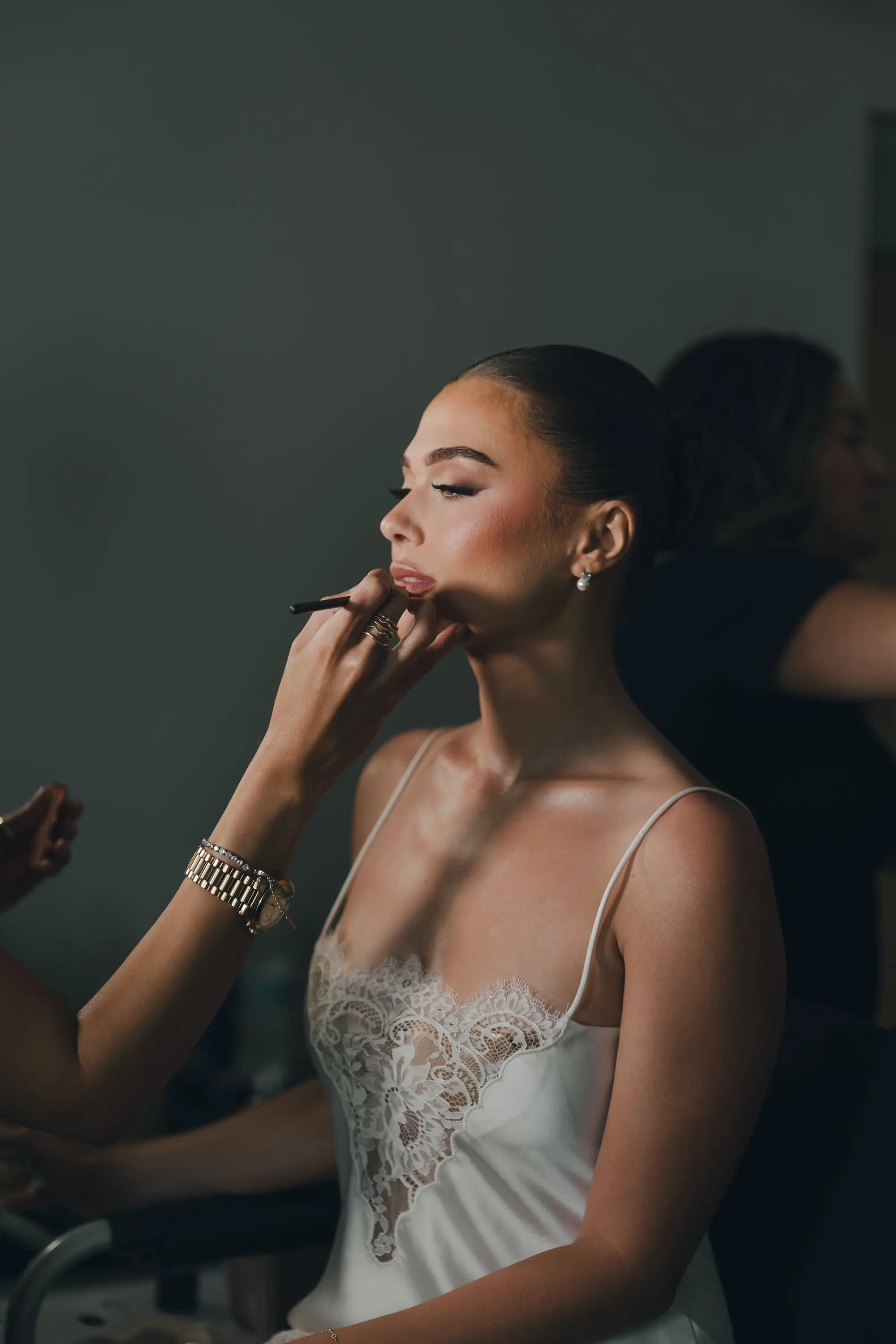 4Luxurious Ivory Neutral Ballroom Wedding Inspiration - Luxurious, Ivory Downtown St. Pete Wedding | The Vinoy Bride Getting Ready Wedding Portrait