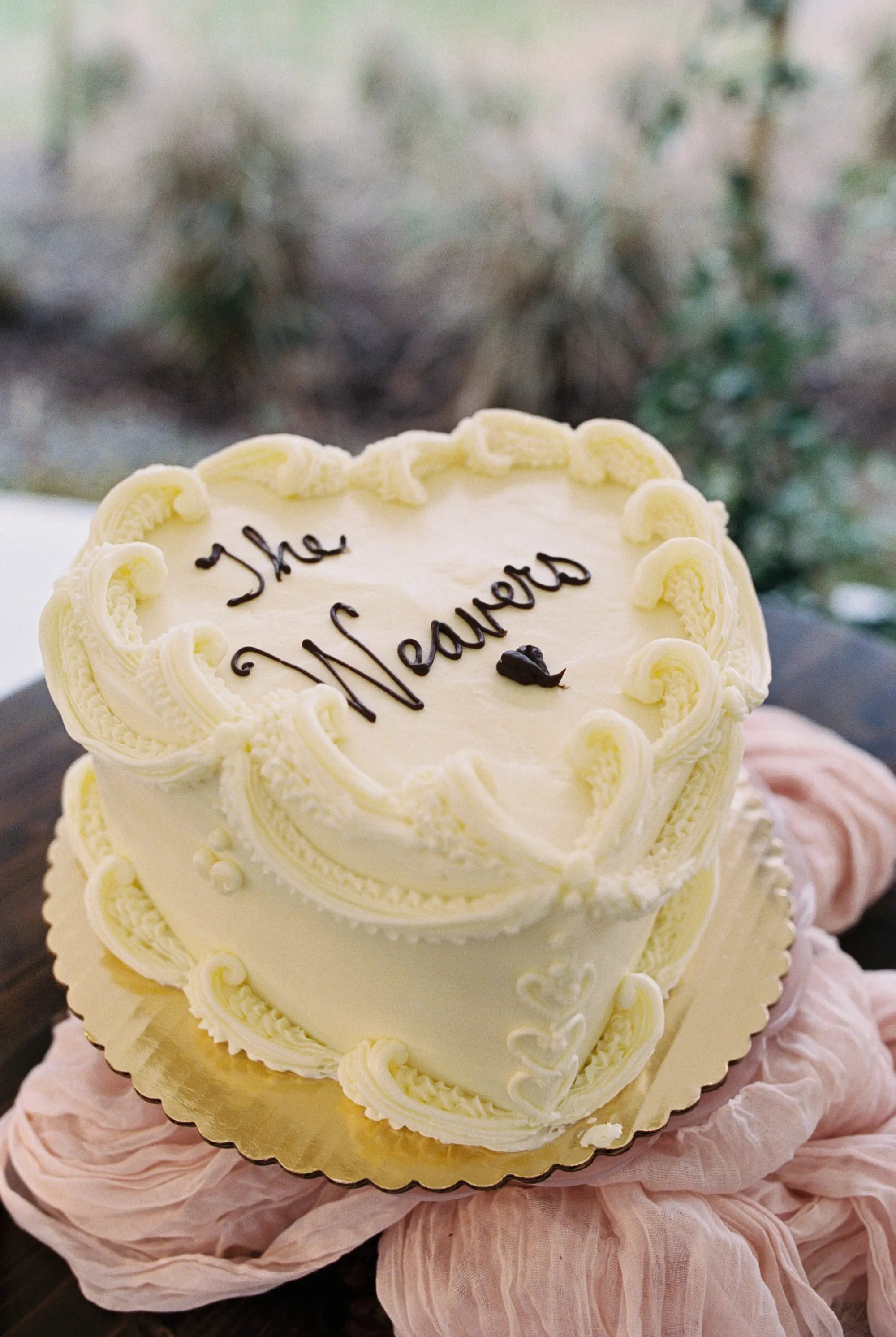 White Heart Wedding Cake Inspiration