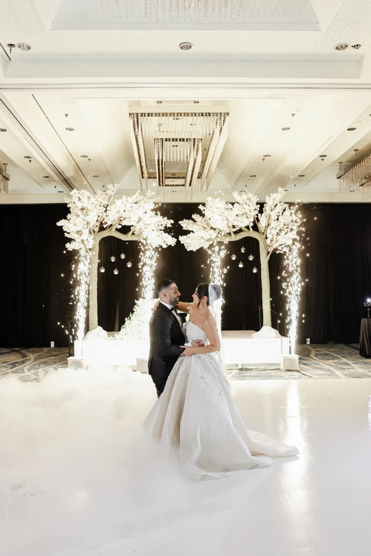 54Luxurious Cream White and Gold Ballroom Wedding Inspiration Hilton Downtown Tampa Venue - “Best Of” 2025: Wedding Portraits Bride and Groom First Dance Wedding Portrait | Event Venue Hilton Downtown Tampa | Photographer Lifelong Photography Studio