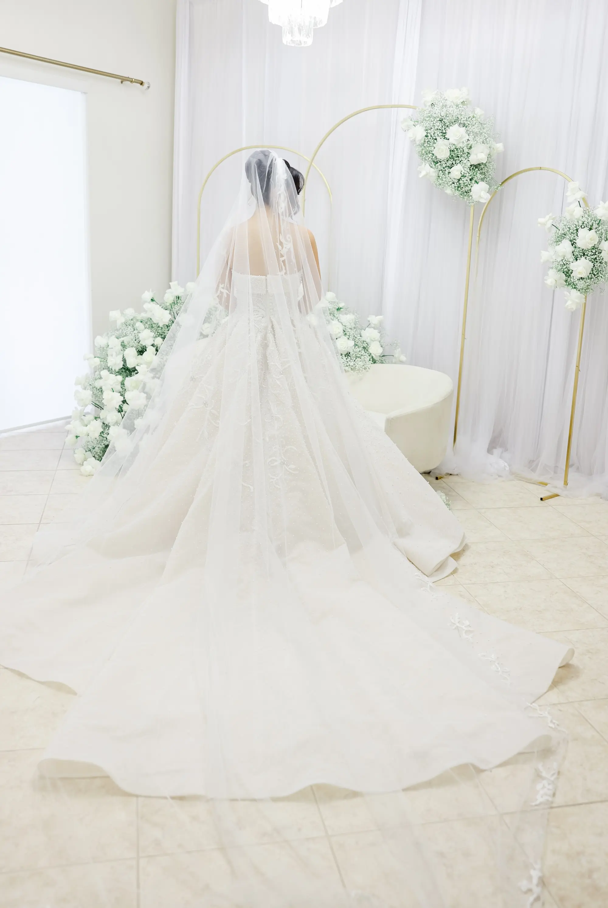 Custom Cream Pearl Mayana Bridal Ballgown Wedding Dress Inspiration