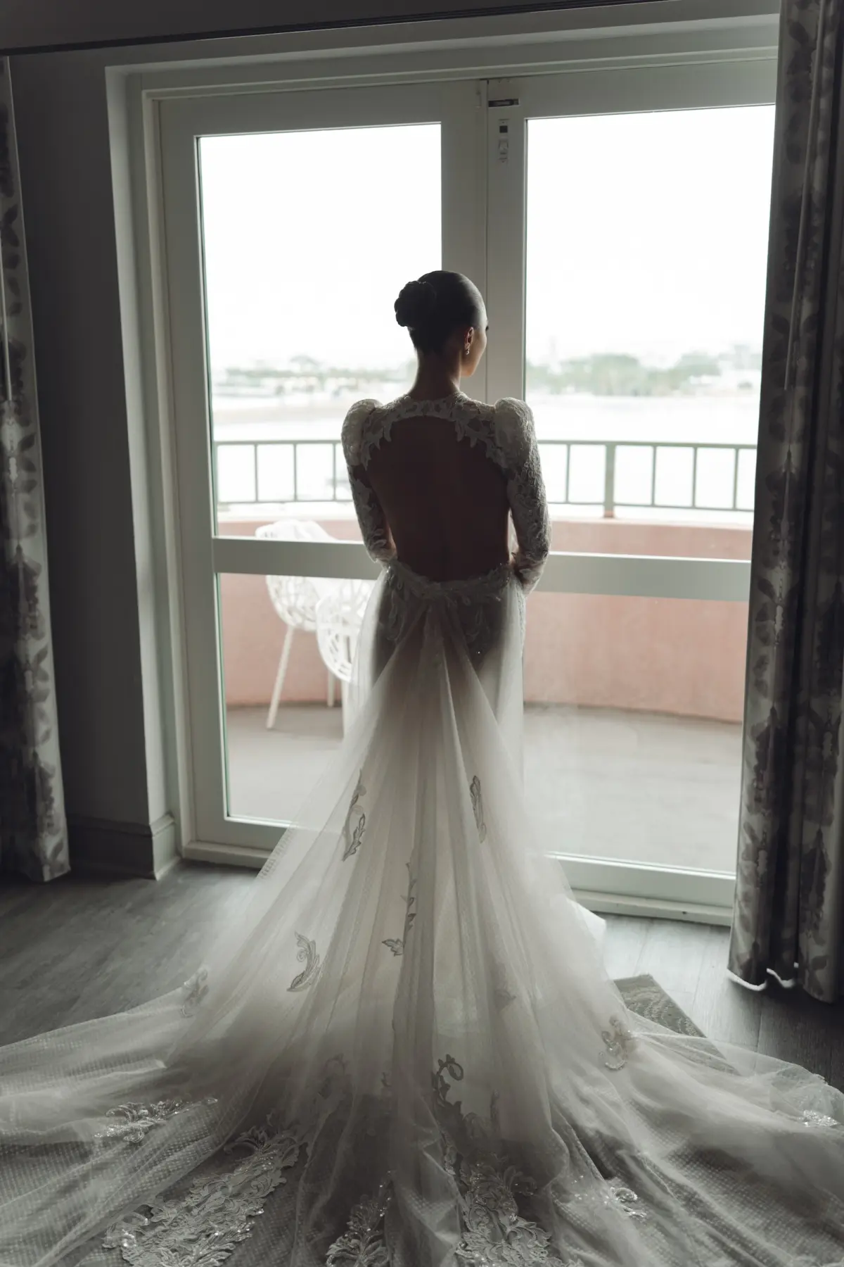 7Luxurious Ivory Neutral Ballroom Wedding Inspiration - “Best Of” 2025: Wedding Portraits Bride Wedding Portrait | Luxurious White Lace Yolancris Wedding Dress Ideas