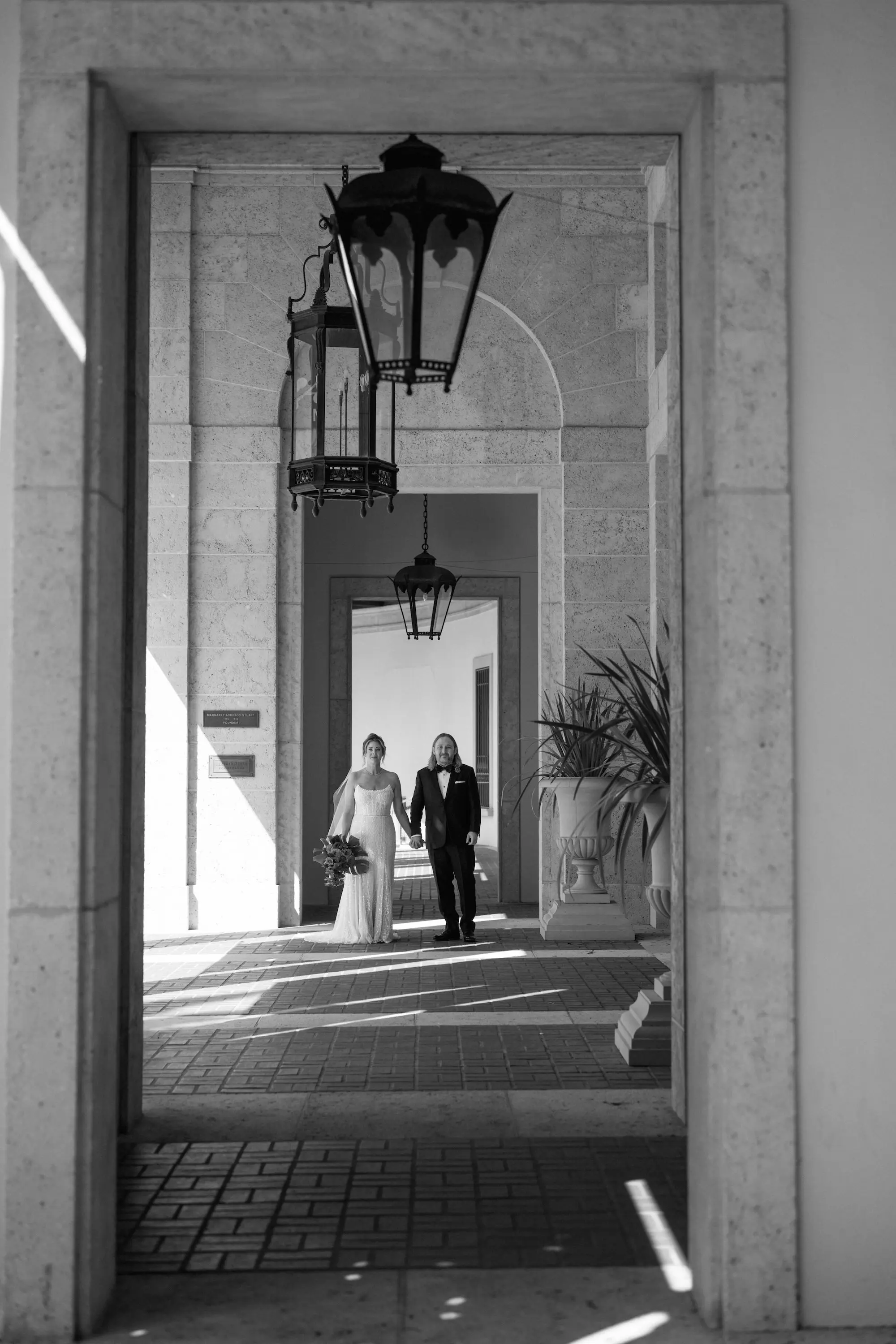 Bride and Groom Wedding Portrait | St Pete Event Venue Musuem of Fine Art | Tampa Bay Photographer Dewitt For Love