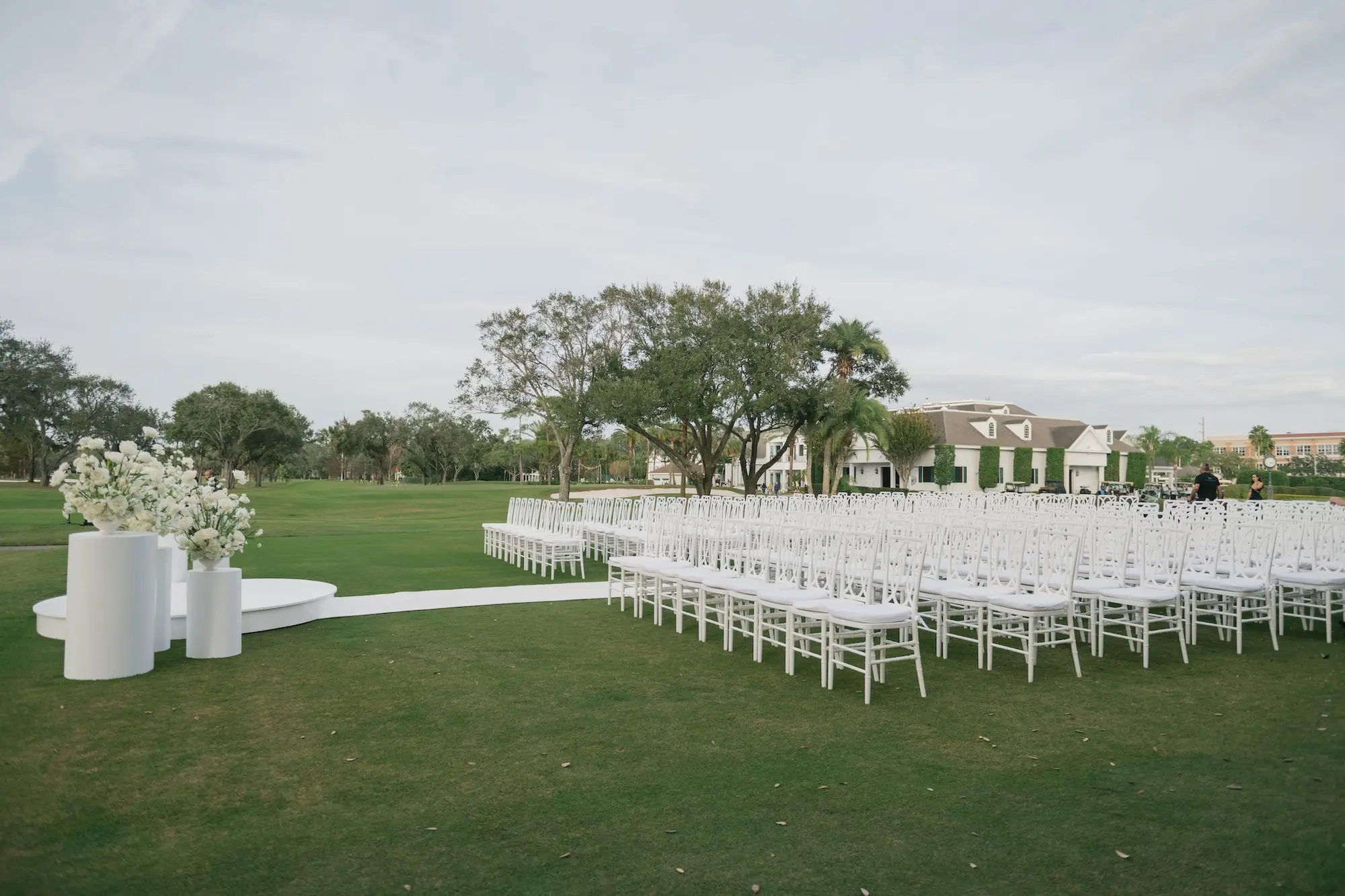 Romantic Modern Luxurious Black and White Wedding Ceremony Decor Ideas | Tampa Bay Event Venue Palma Ceia Golf and Country Club