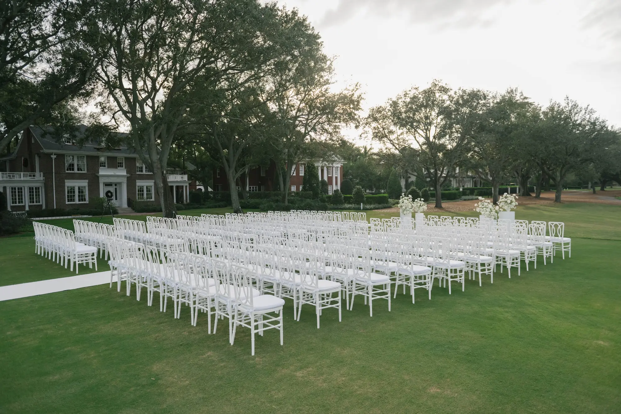 Romantic Modern Luxurious Black and White Wedding Ceremony Decor Ideas | Tampa Bay Event Venue Palma Ceia Golf and Country Club