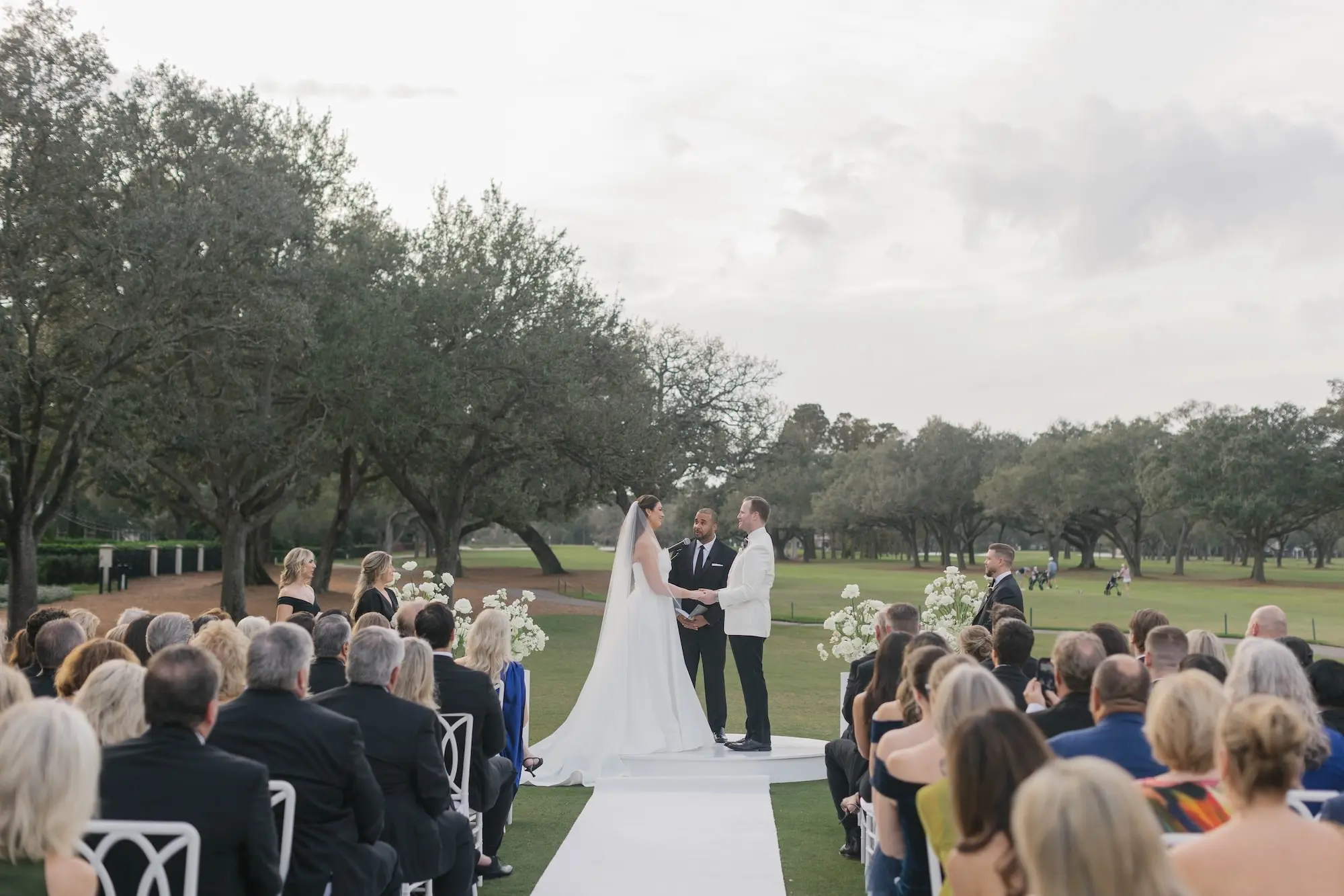 Luxurious Modern Romantic Black and White Wedding Ceremony Inspiration