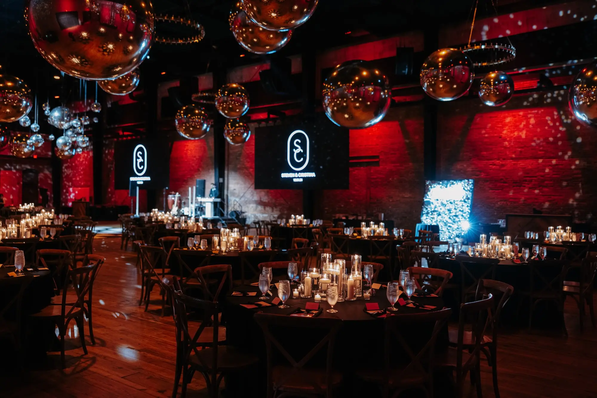 Disco-Themed New Year’s Eve Tampa Wedding | Armature Works