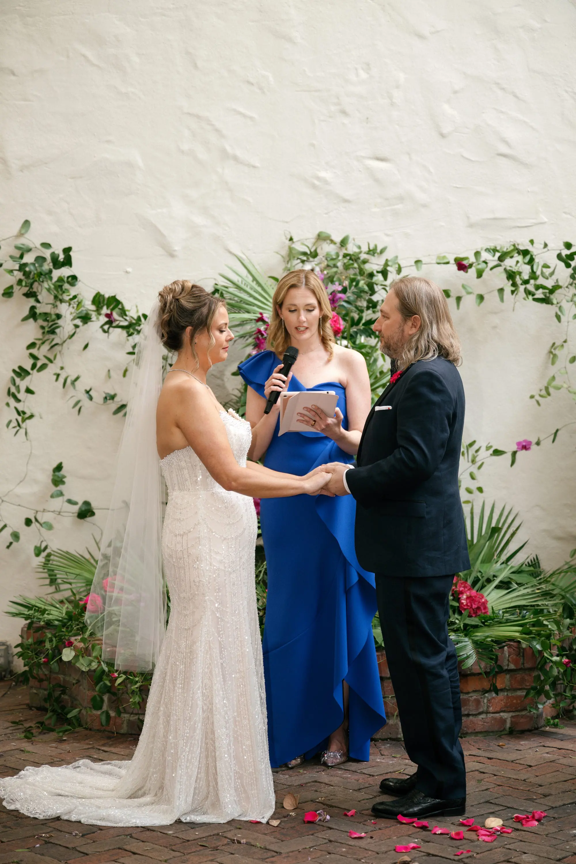 Bride and Groom Wedding Ceremony Portrait