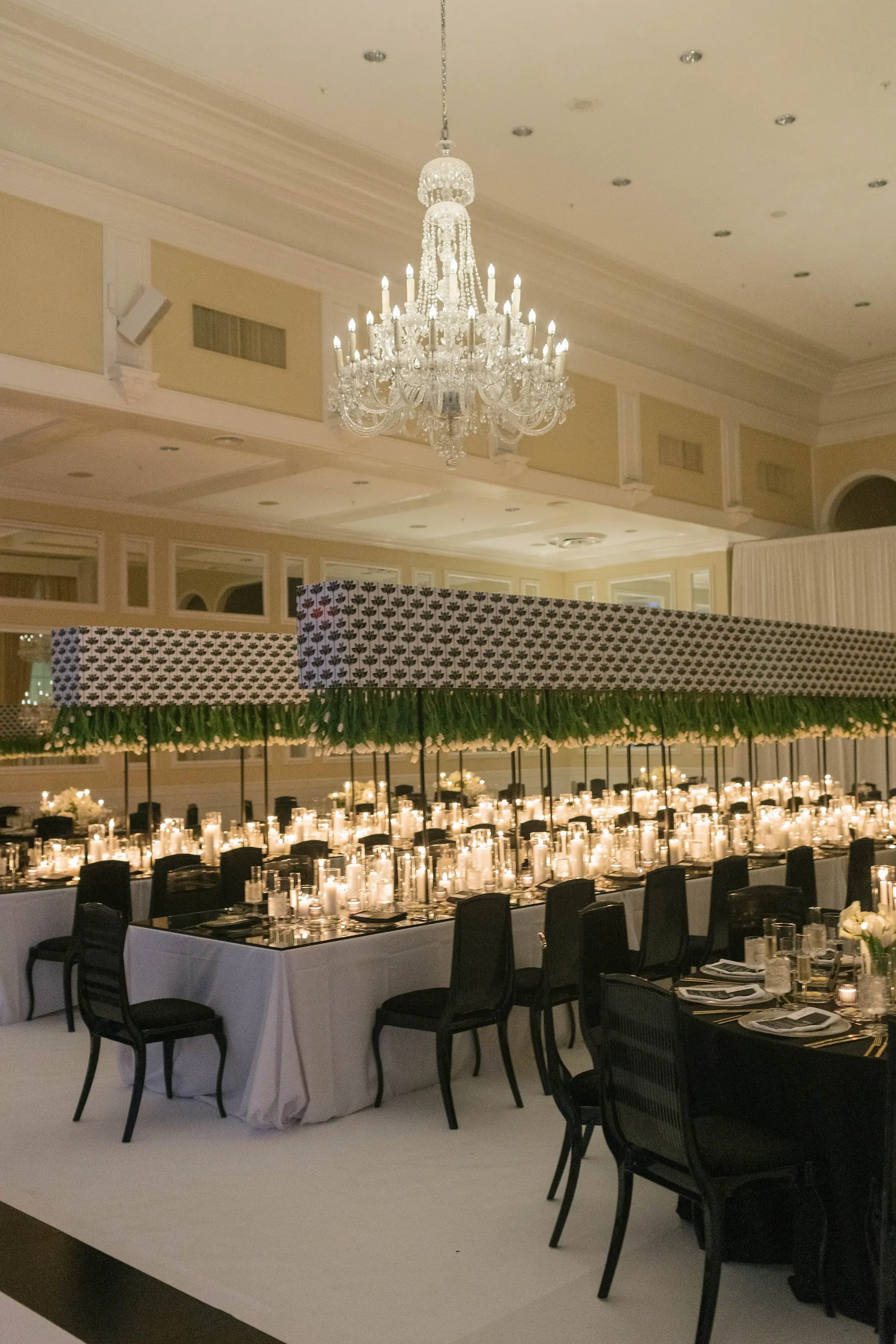 Romantic Modern Luxurious Black and White Wedding Reception Decor Inspiration | Tampa Bay Event Venue Palma Ceia Golf and Country Club | Planner Parties A La Carte