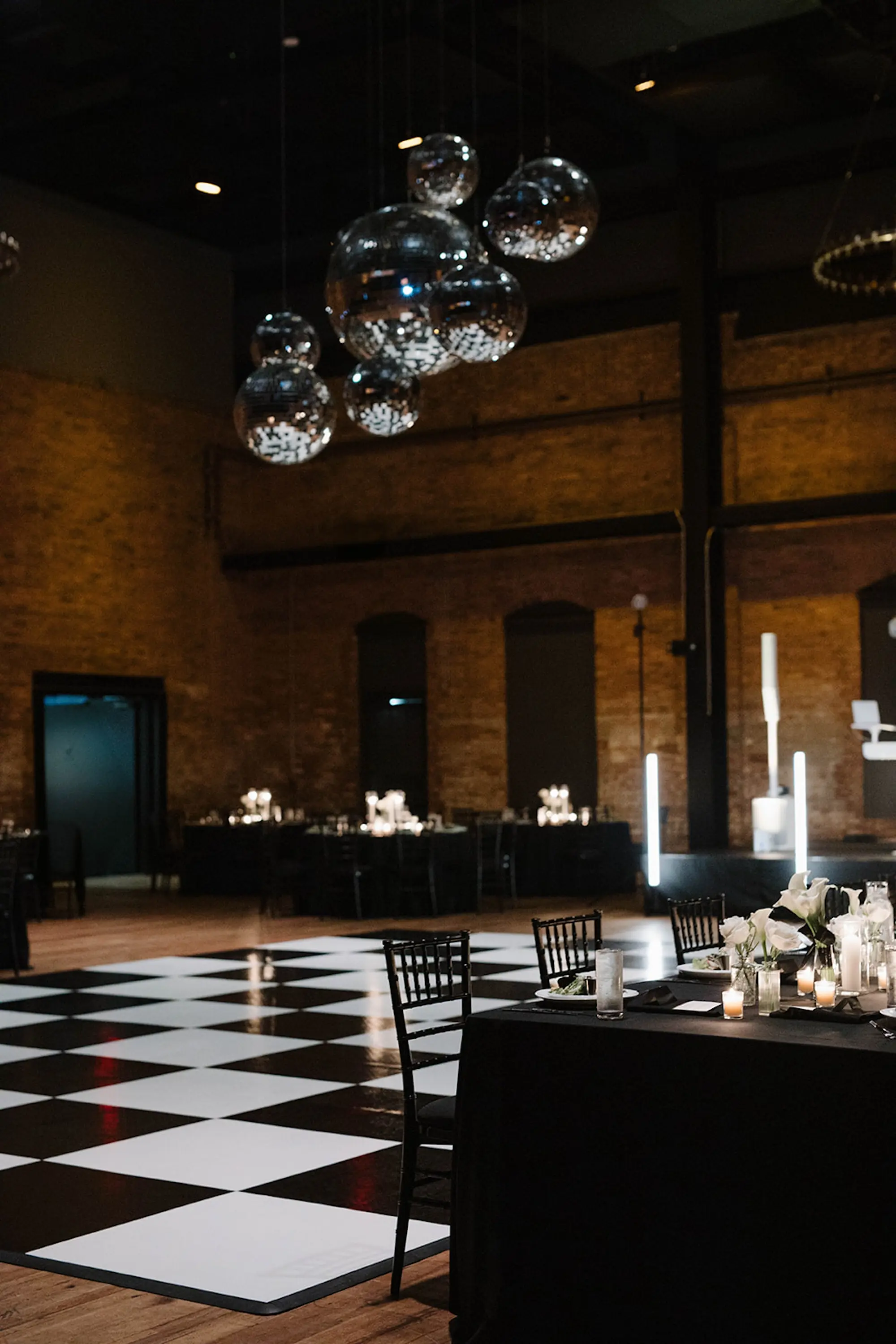 33Moody Modern Black and White Wedding Tampa Venue Armature Works