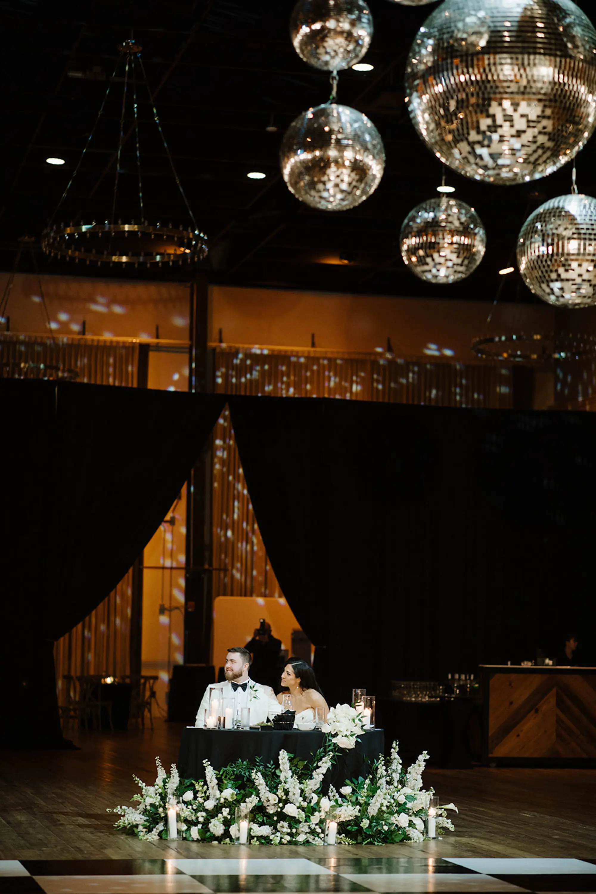 34Moody Modern Black and White Wedding Tampa Venue Armature Works