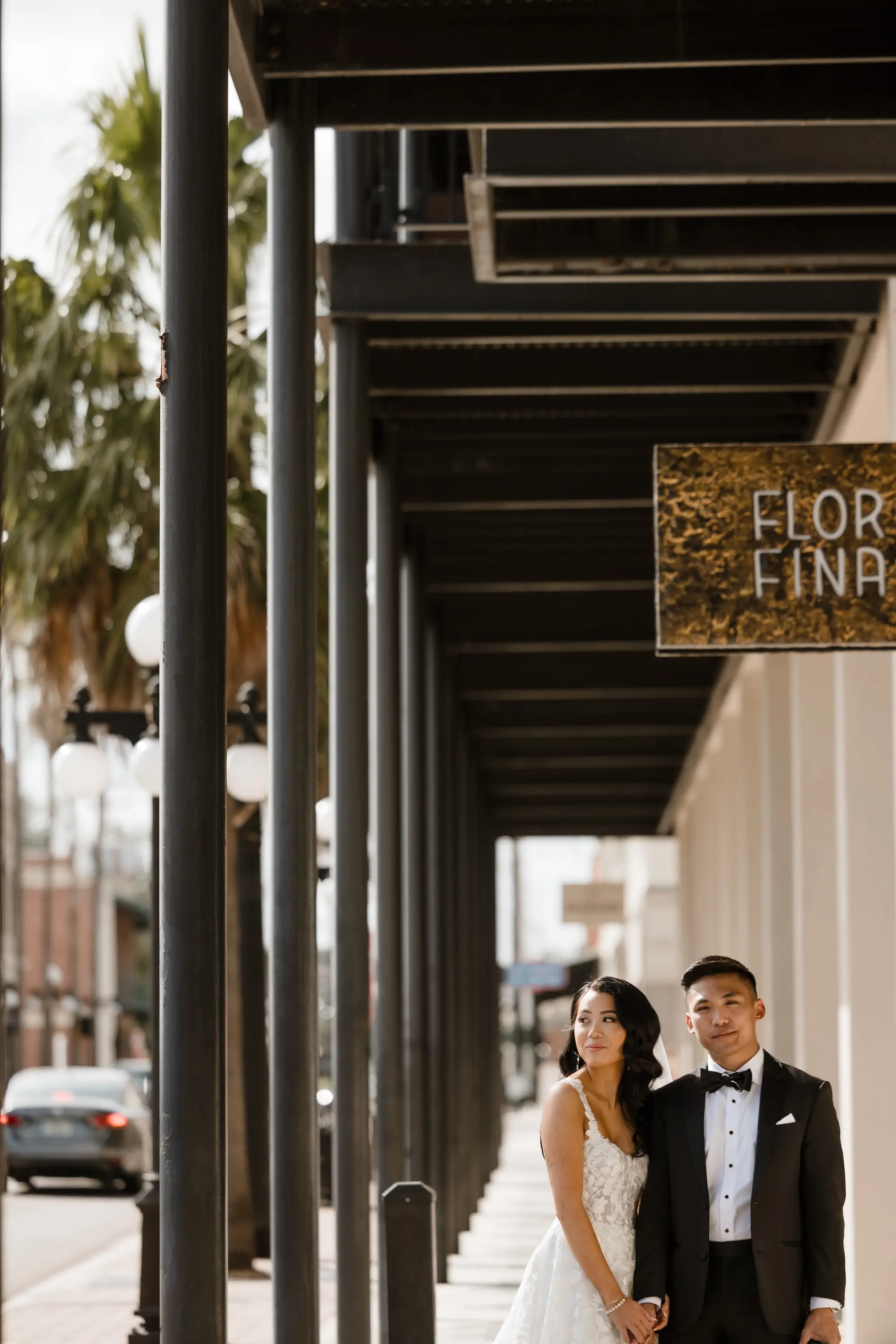 41Modern Romantic Wedding Inspiration Tampa Venue Hotel Haya - “Best Of” 2025: Wedding Portraits Bride and Groom Downtown Tampa Wedding Portrait | Traditional Black and White Groom Tuxedo Inspiration | ampa Bay Photographer Evoke Photo and Film
