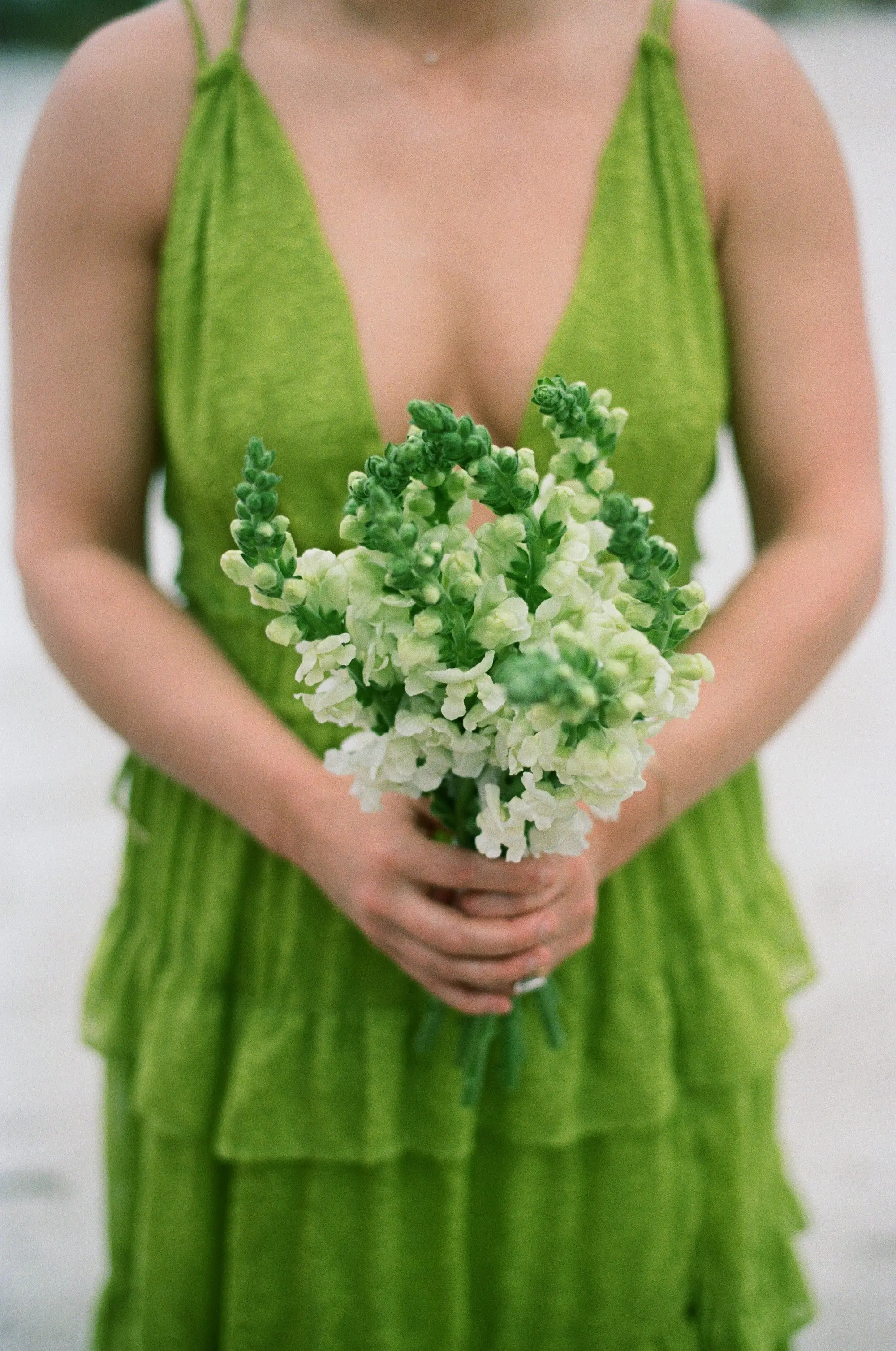 White and Green Flower Wedding Bouquet Inspiration