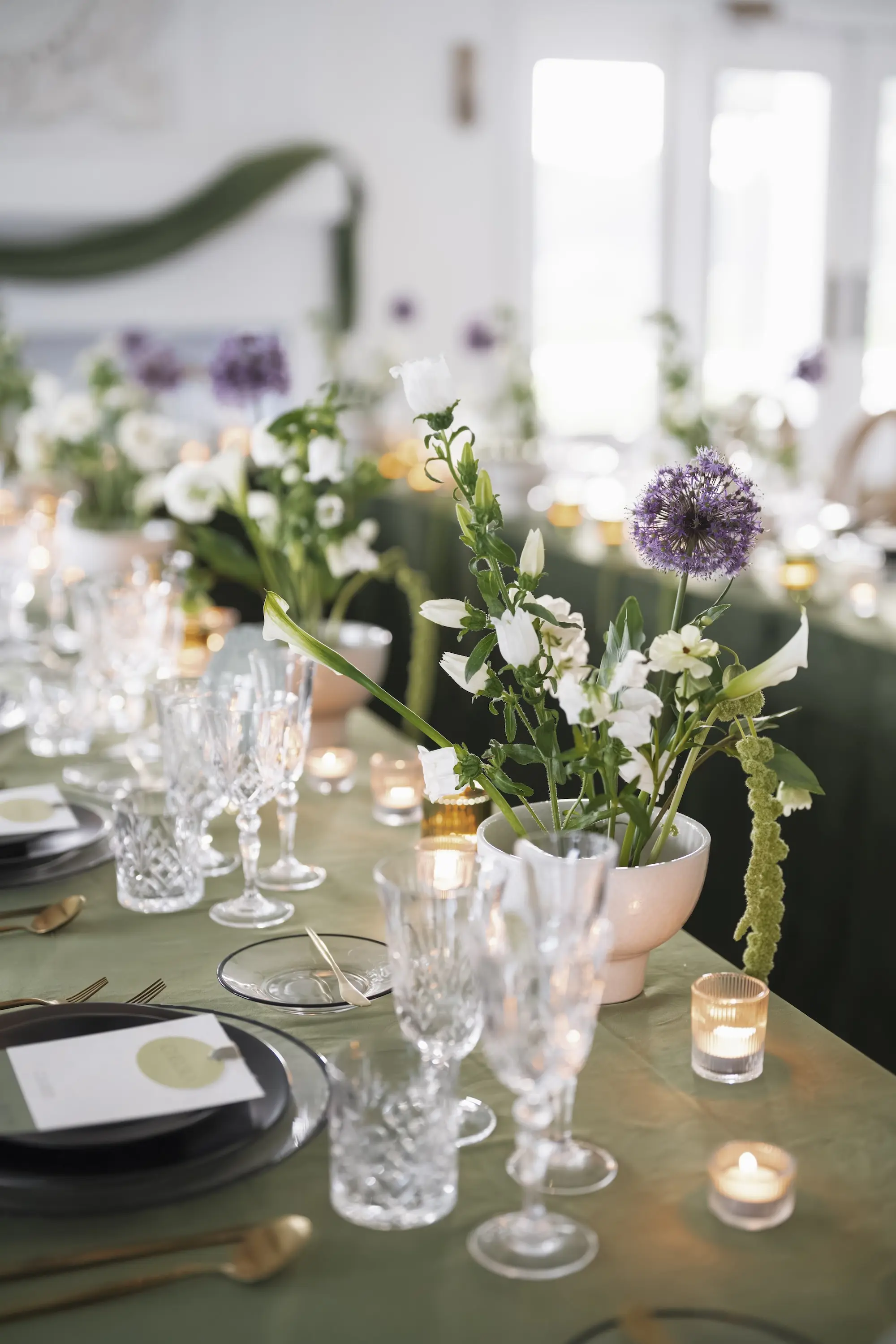 18Modern Garden Party Inspired Wedding Ideas - “Best Of” 2025: Wedding Receptions Part 2 Modern Green Garden Party Wedding Reception Tablescape Centerpiece Decor Ideas