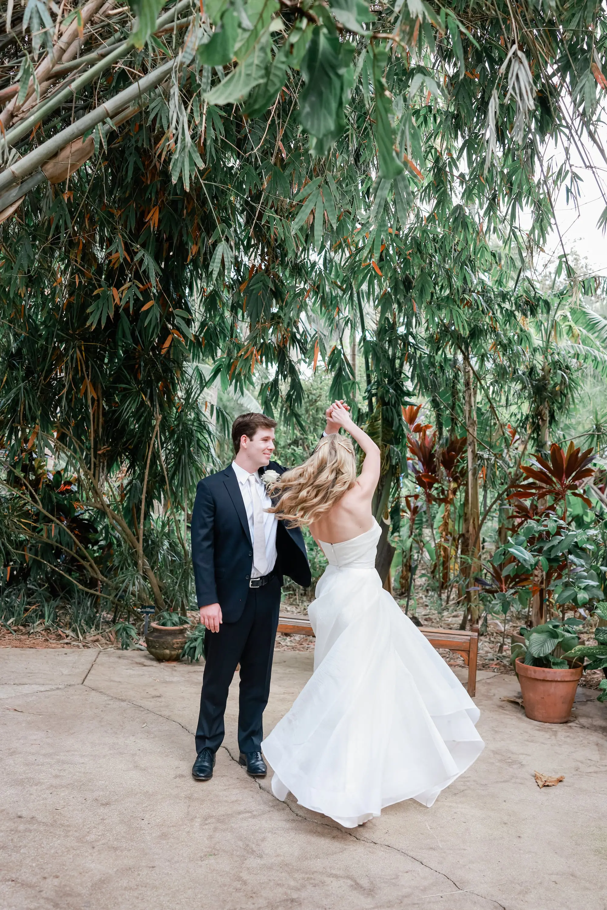 19Elegant Timeless Ivory and Green Garden Wedding - Romantic Outdoor St. Pete Wedding | Sunken Gardens Bride and Groom Wedding Portrait | St Pete Photographer Lifelong Photography Studio | Venue Sunken Gardens