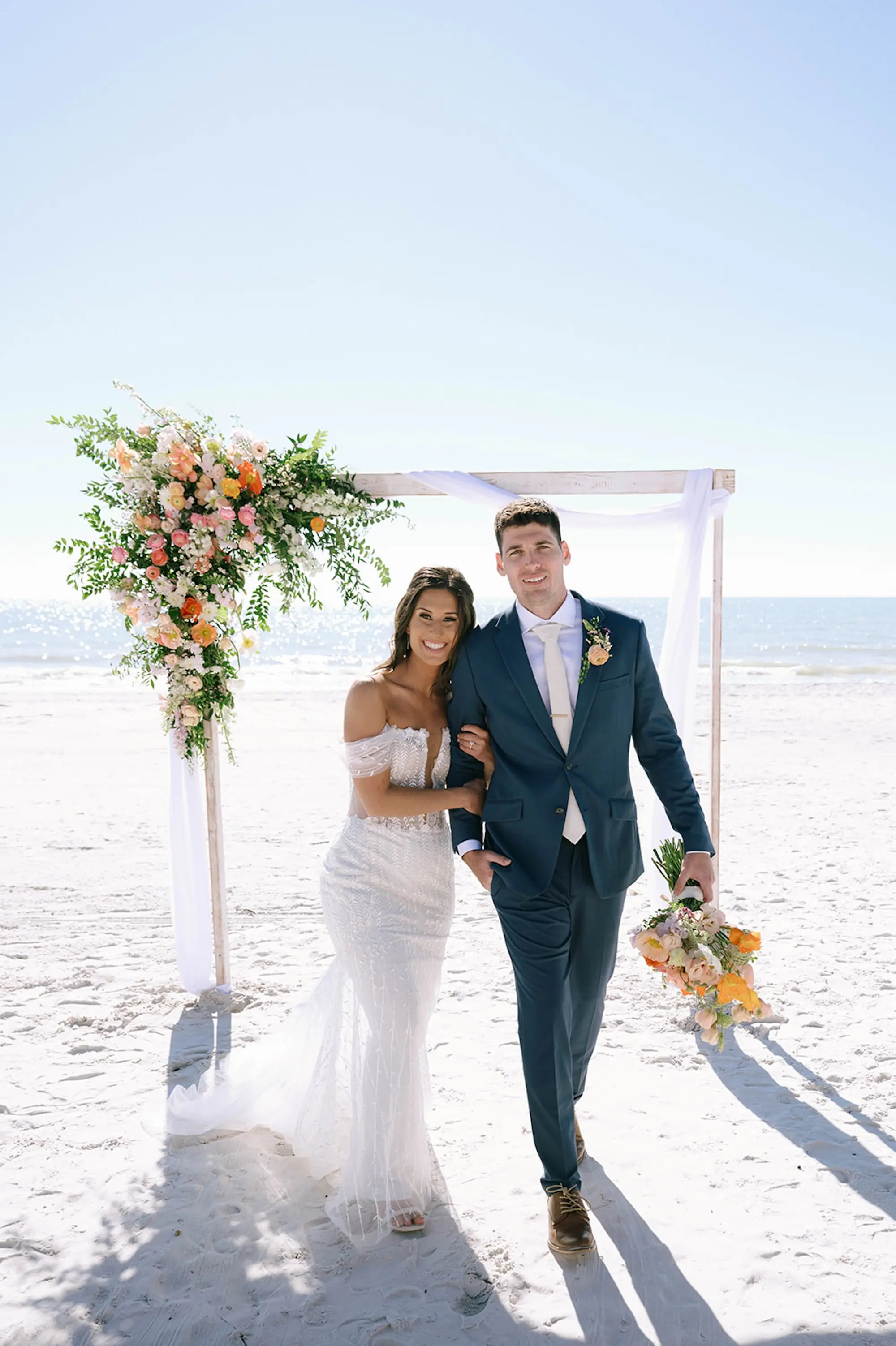 20Modern Italian Peach and Orange Florida Beach Wedding Ideas - Modern, Italian-Inspired Madeira Beach Wedding | The West Events 20Modern Italian Peach and Orange Florida Beach Wedding Ideas