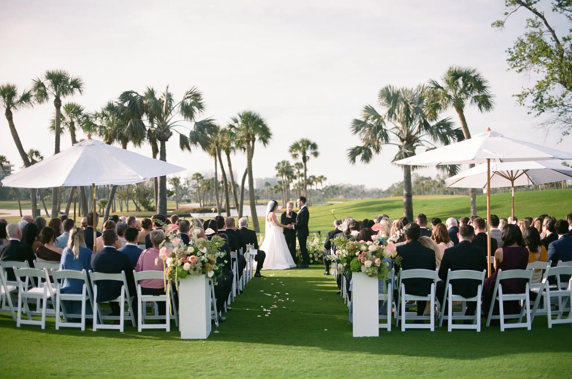 Luxurious Peach and Green Sarasota Wedding | The Resort At Longboat Key Club