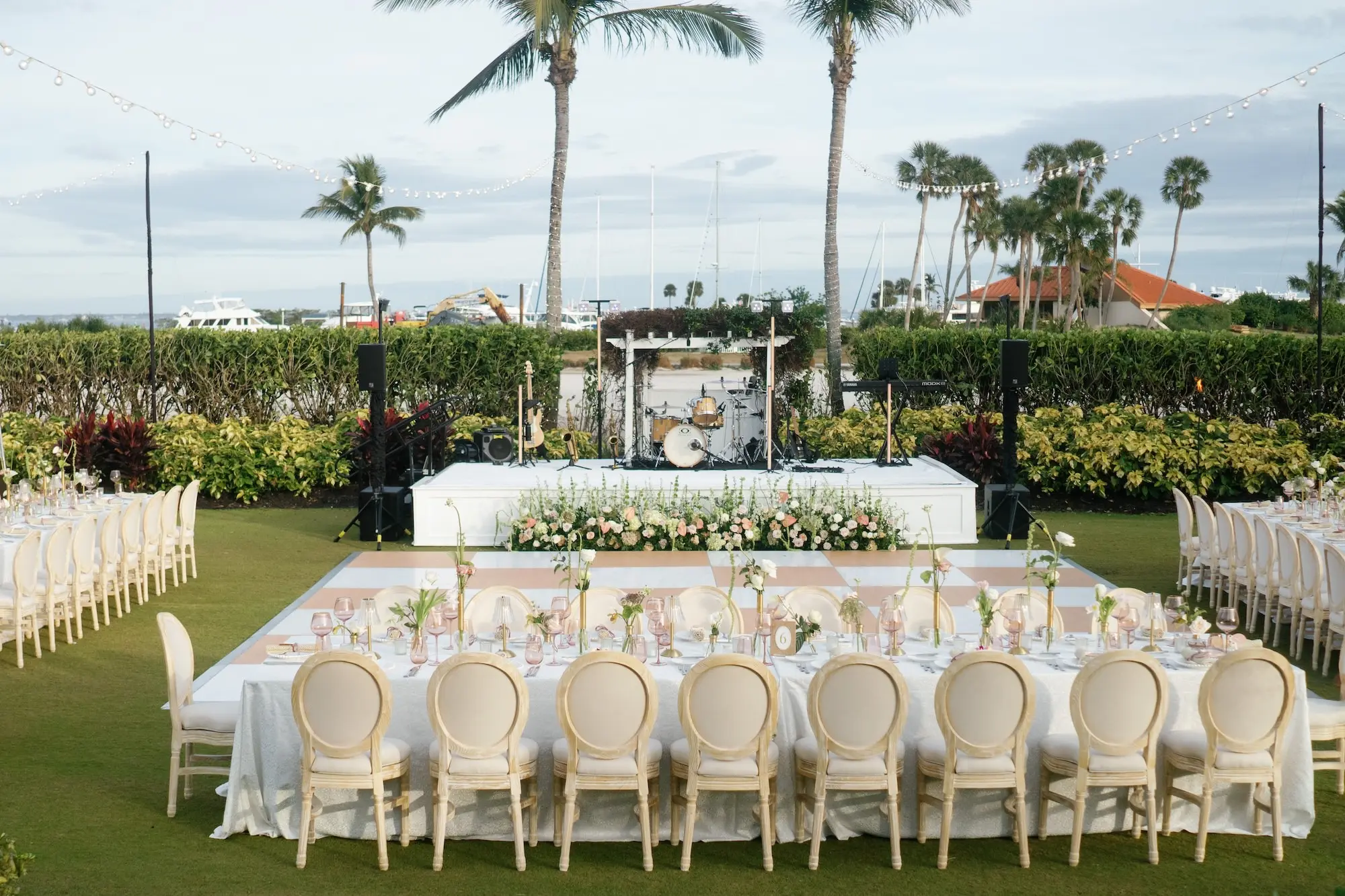 Luxurious Peach and Green Garden Wedding Reception Decor Inspiration | Sarasota Event Venue The Resort at Longboat Key Club